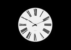 Arne Jacobsen Clocks Roman Veggur Ø48 cm hvit/sort