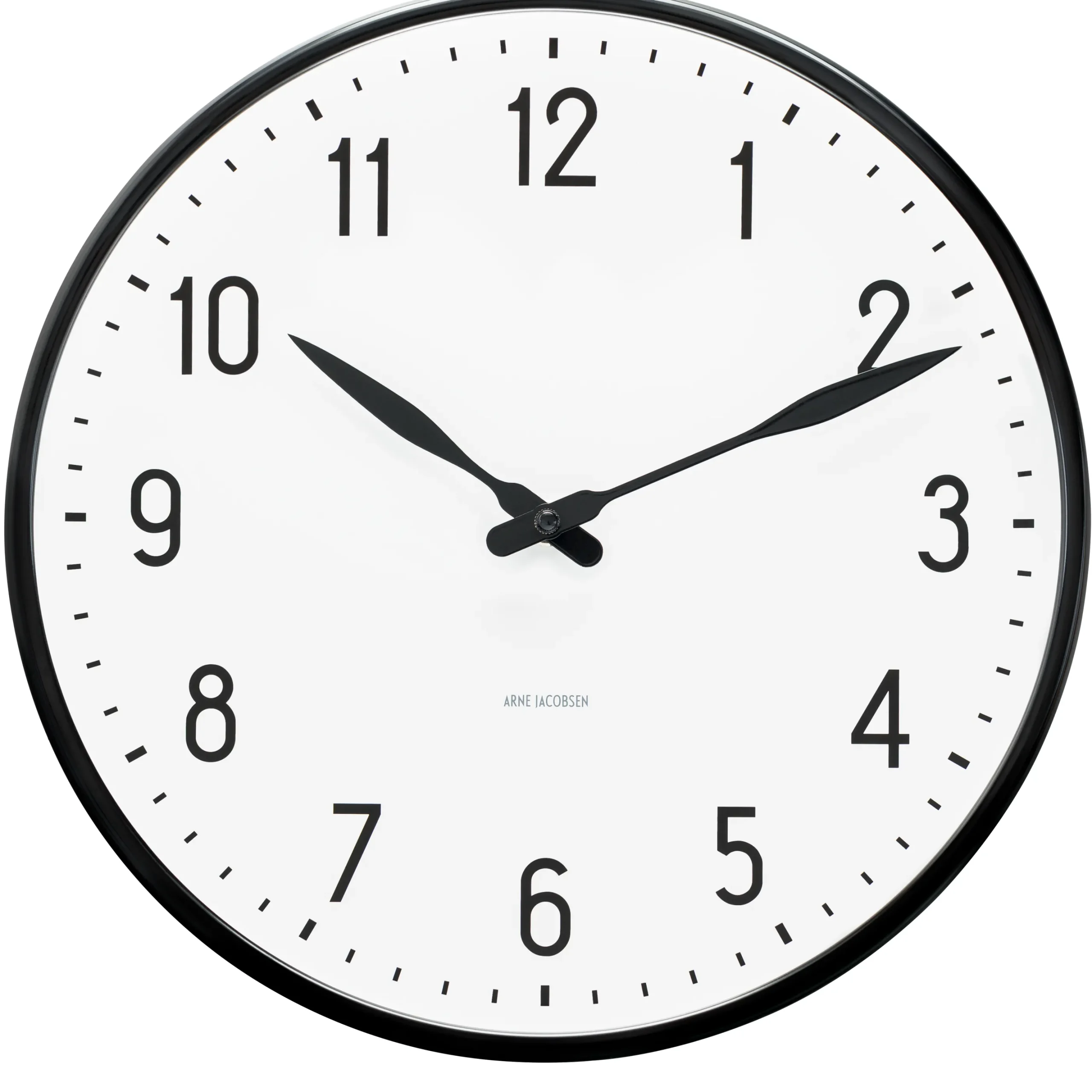 Arne Jacobsen Clocks Station Veggur Ø29 cm hvit/sort