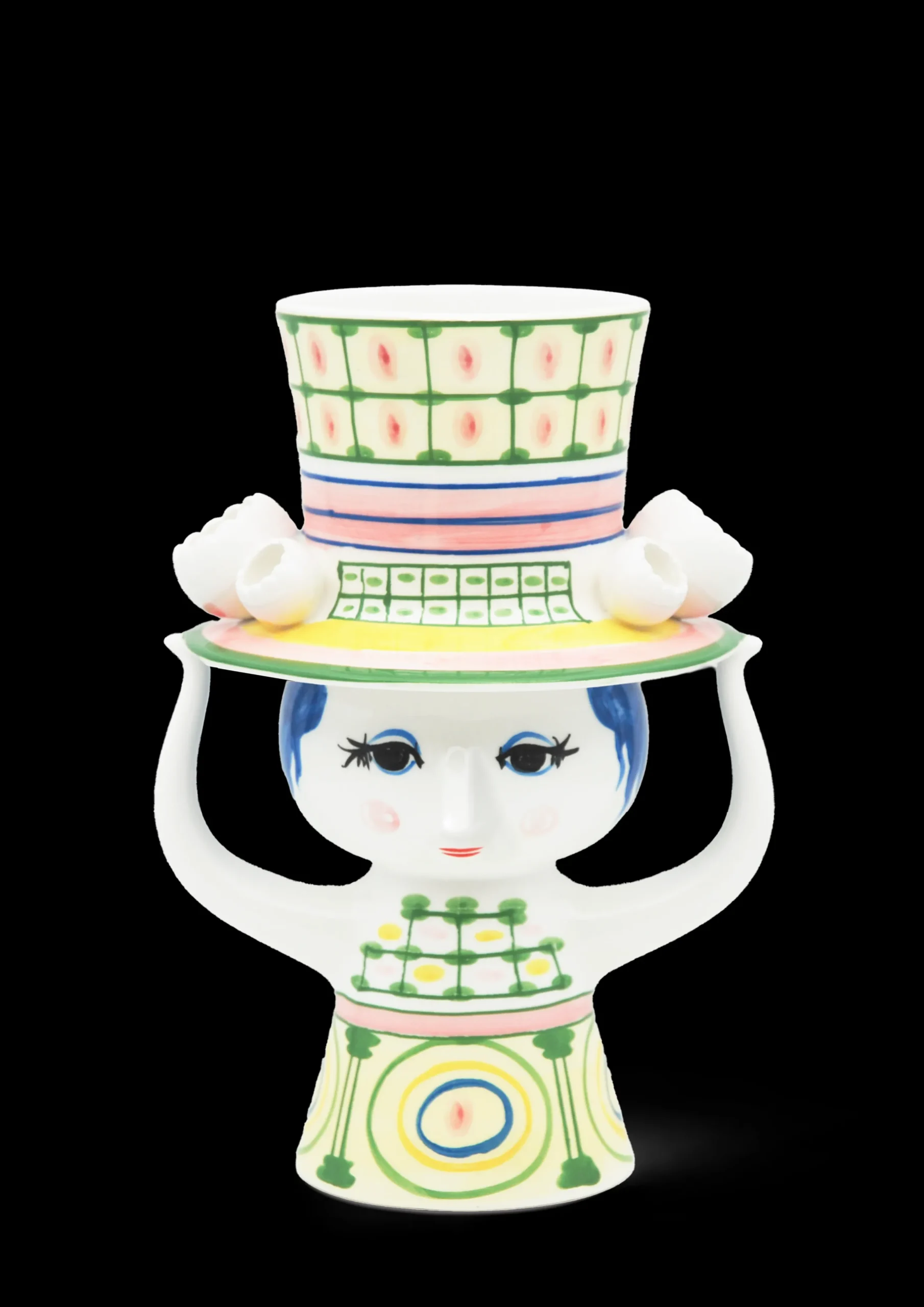 Bjørn Wiinblad Lady with hat Vase H24.5 cm grønn - Kjøp nå