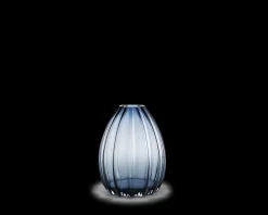 Holmegaard 2Lip Vase H34 mørk blå