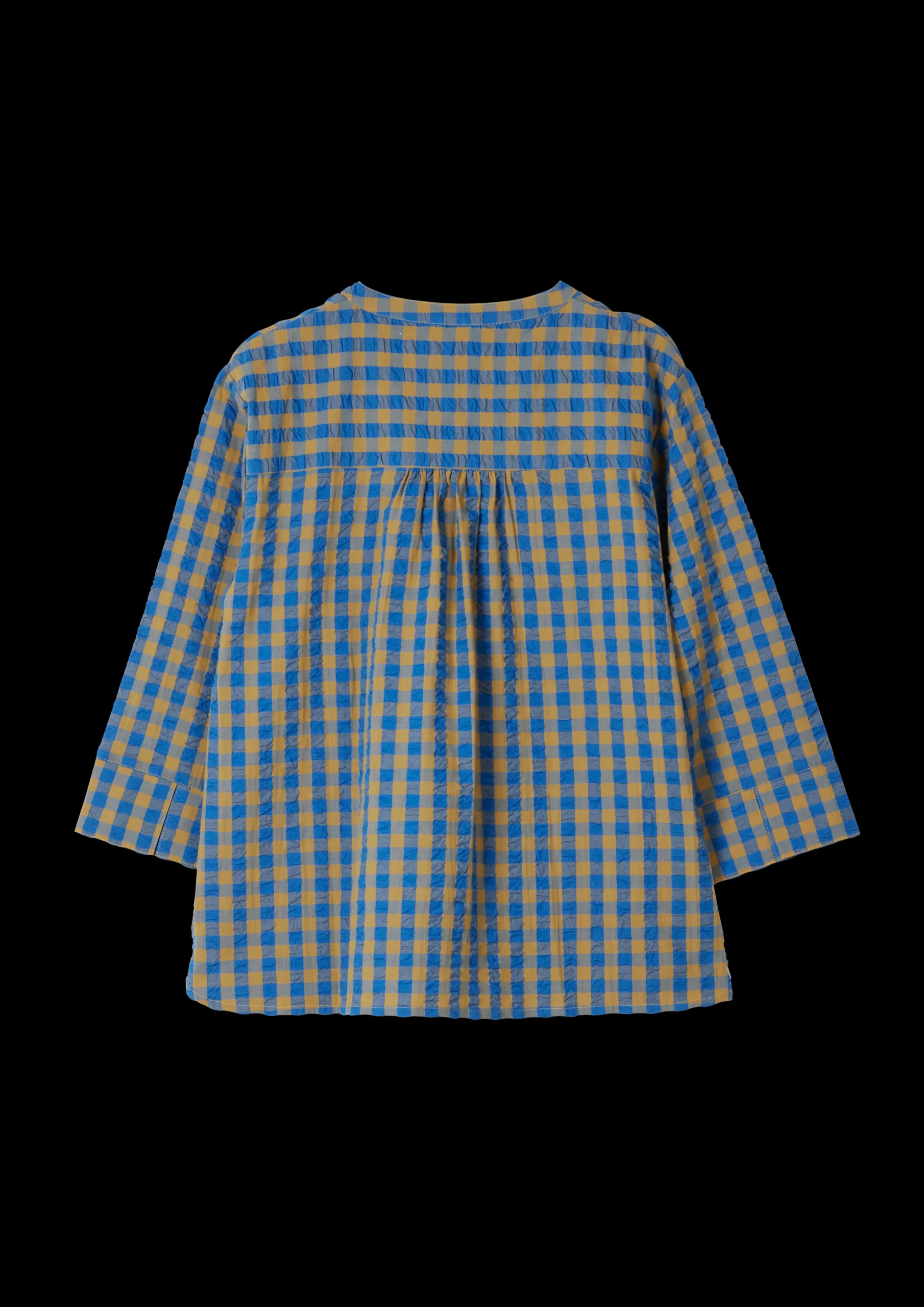JUNA Bæk&Bølge Irene shirt S/M blå/oker