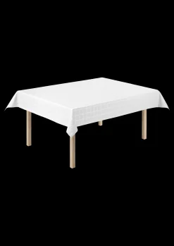 JUNA Brick damaskduk, hvit, 150 x 220 cm – Kjøp her