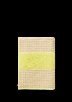 JUNA Check Håndkle 50x100 cm gul/pink