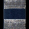 JUNA Check Håndkle 70x140 cm mørk blå/sand