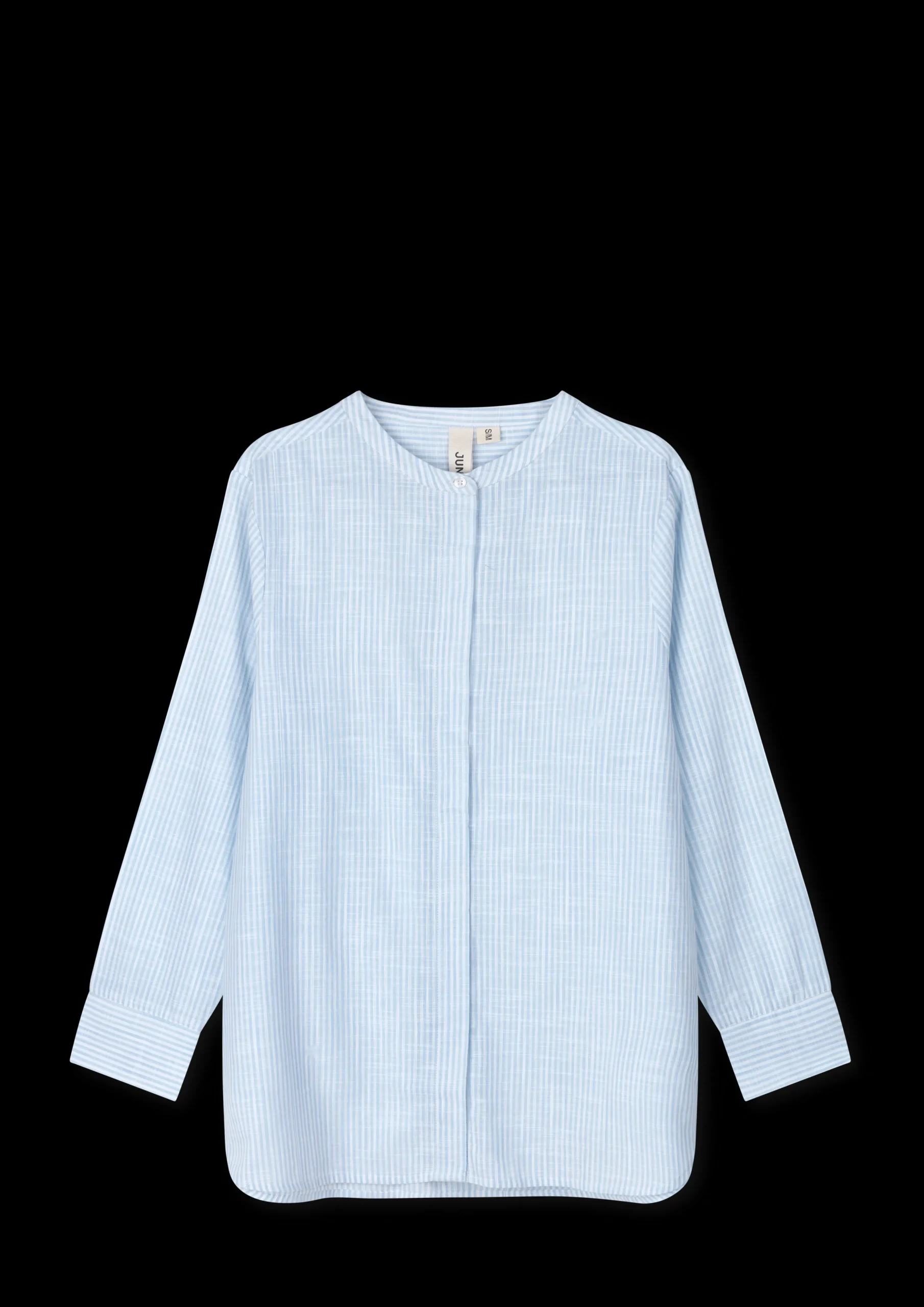 JUNA Monochrome Lines Ida shirt XS lys blå/hvit