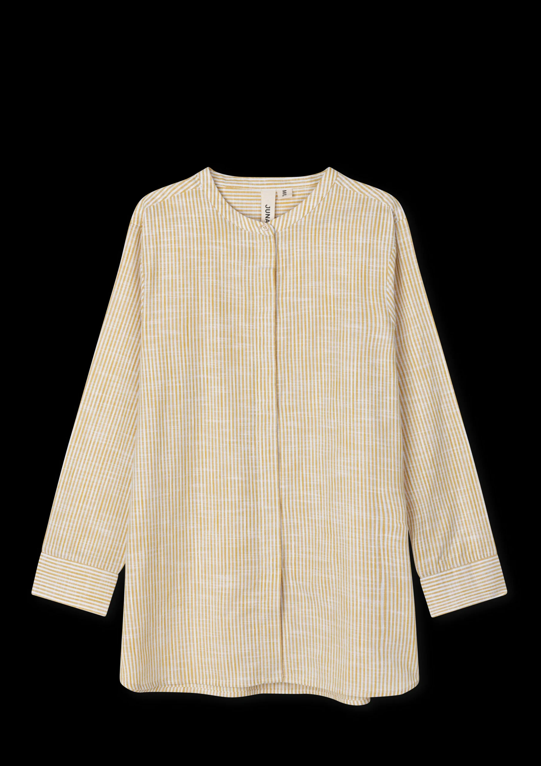 JUNA Monochrome Lines Ida shirt XS oker/hvit