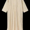 JUNA Monochrome Lines Sonja dress XS oker/hvit