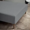 JUNA Percale Laken til rammemadrass 180x30x210 cm grå