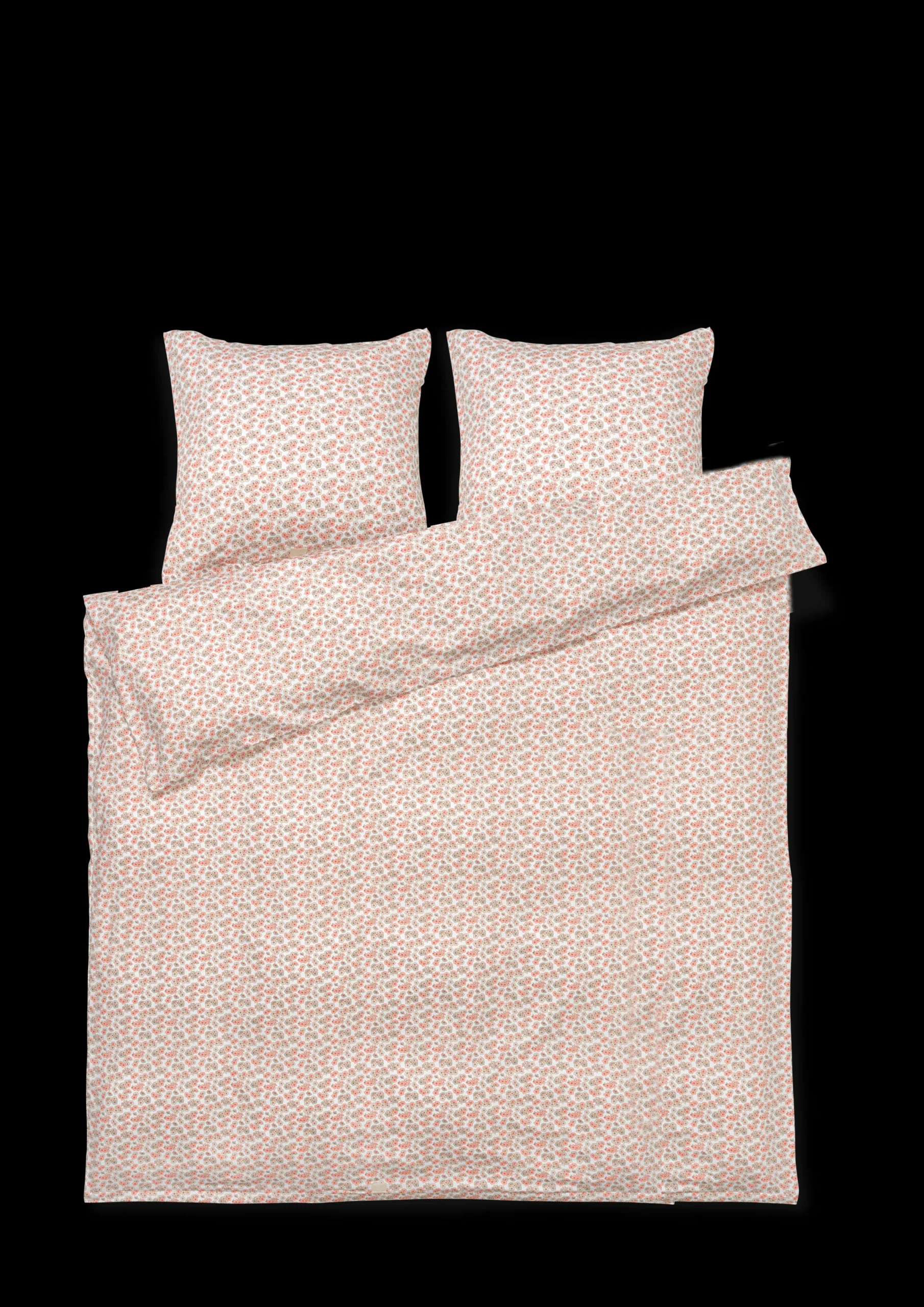 JUNA Pleasantly Sengetøy 220x220 cm hvit/rosa SE