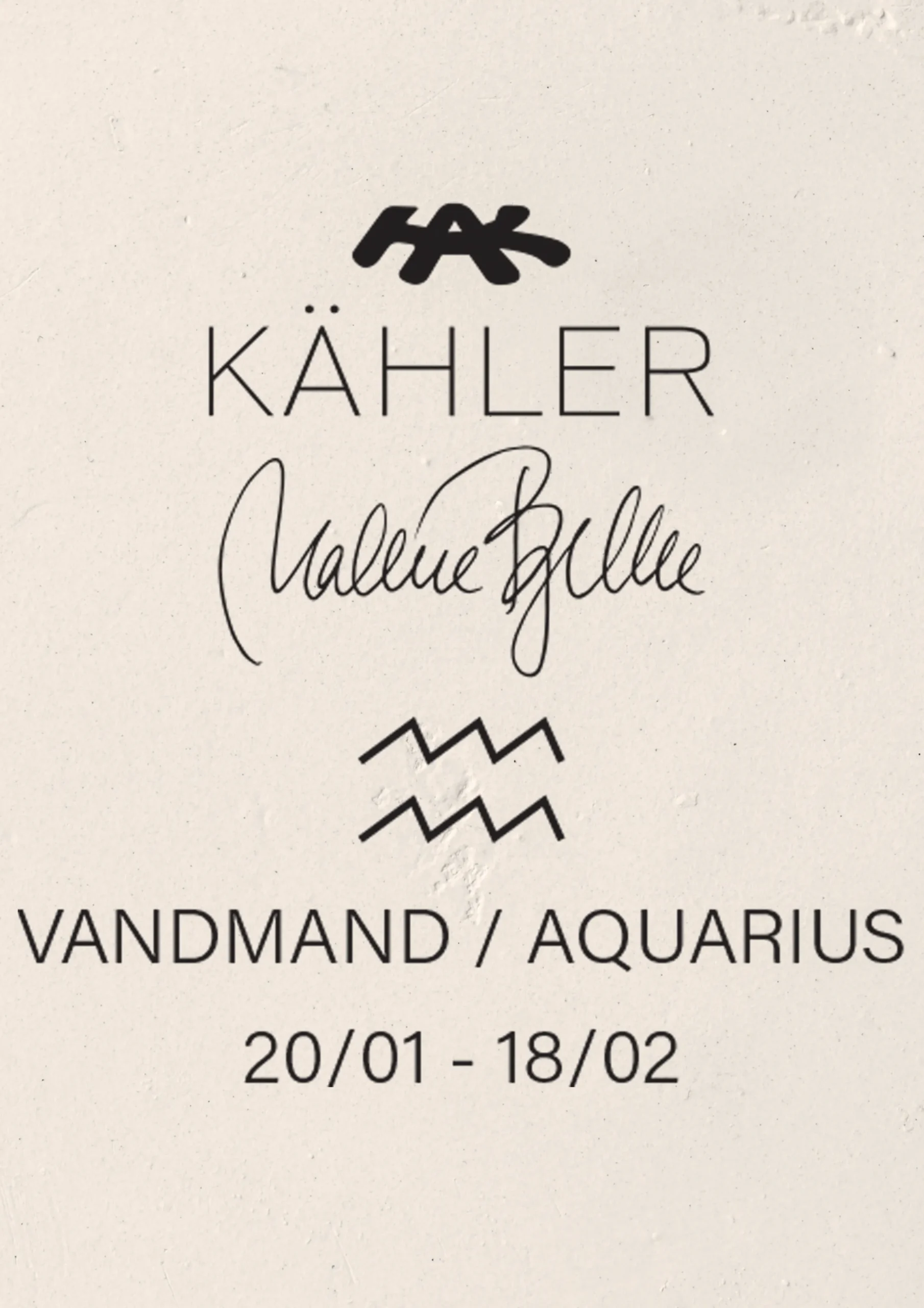Kähler Astro Aquarius H19 hvit