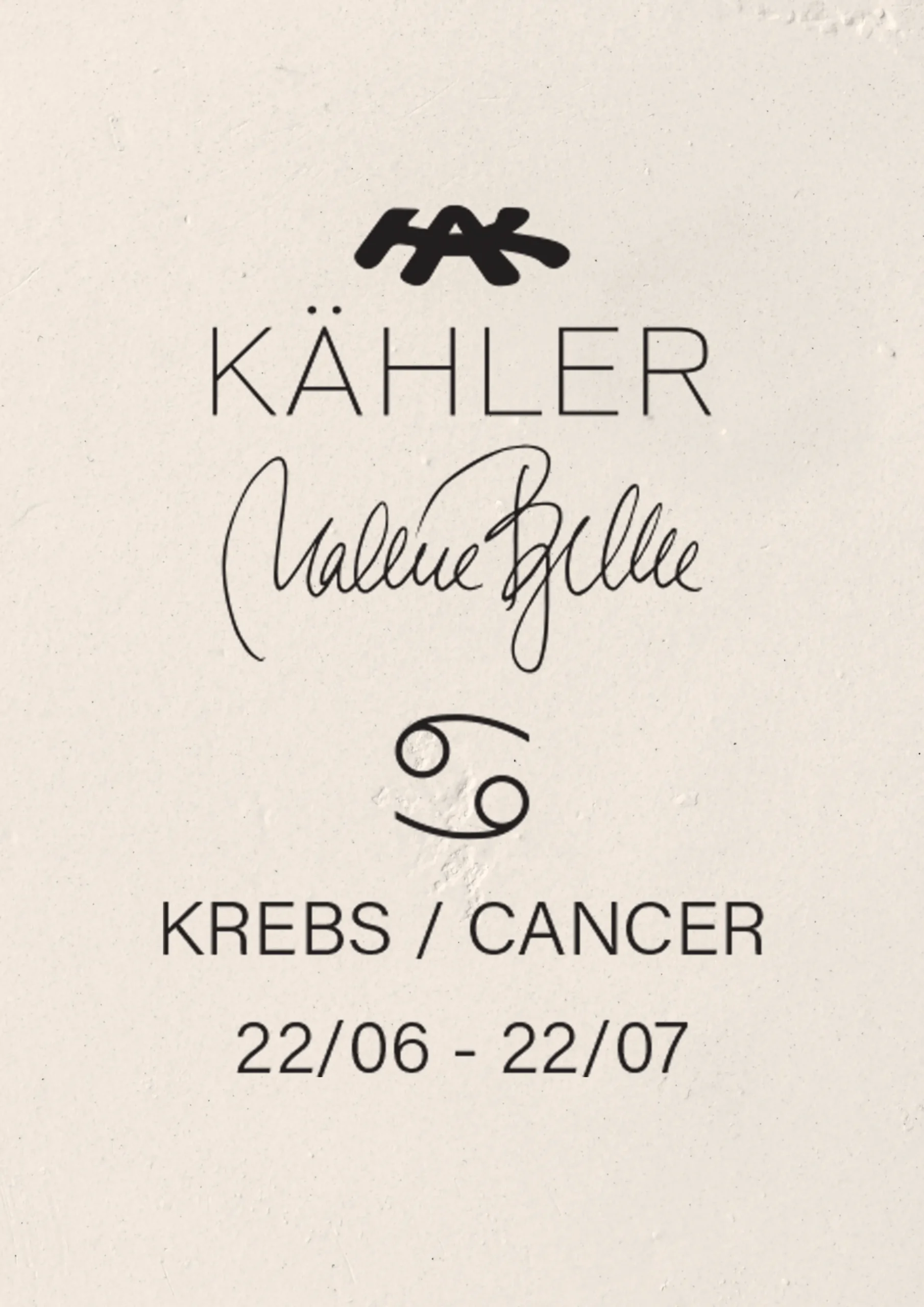 Kähler Astro Cancer H16 hvit