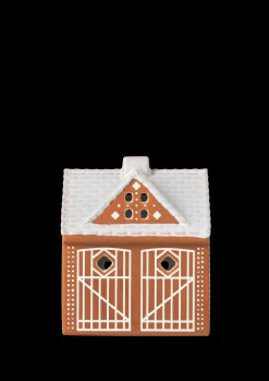 Kähler Gingerbread Lyshus Julestall H11.5 brun - Kjøp nå