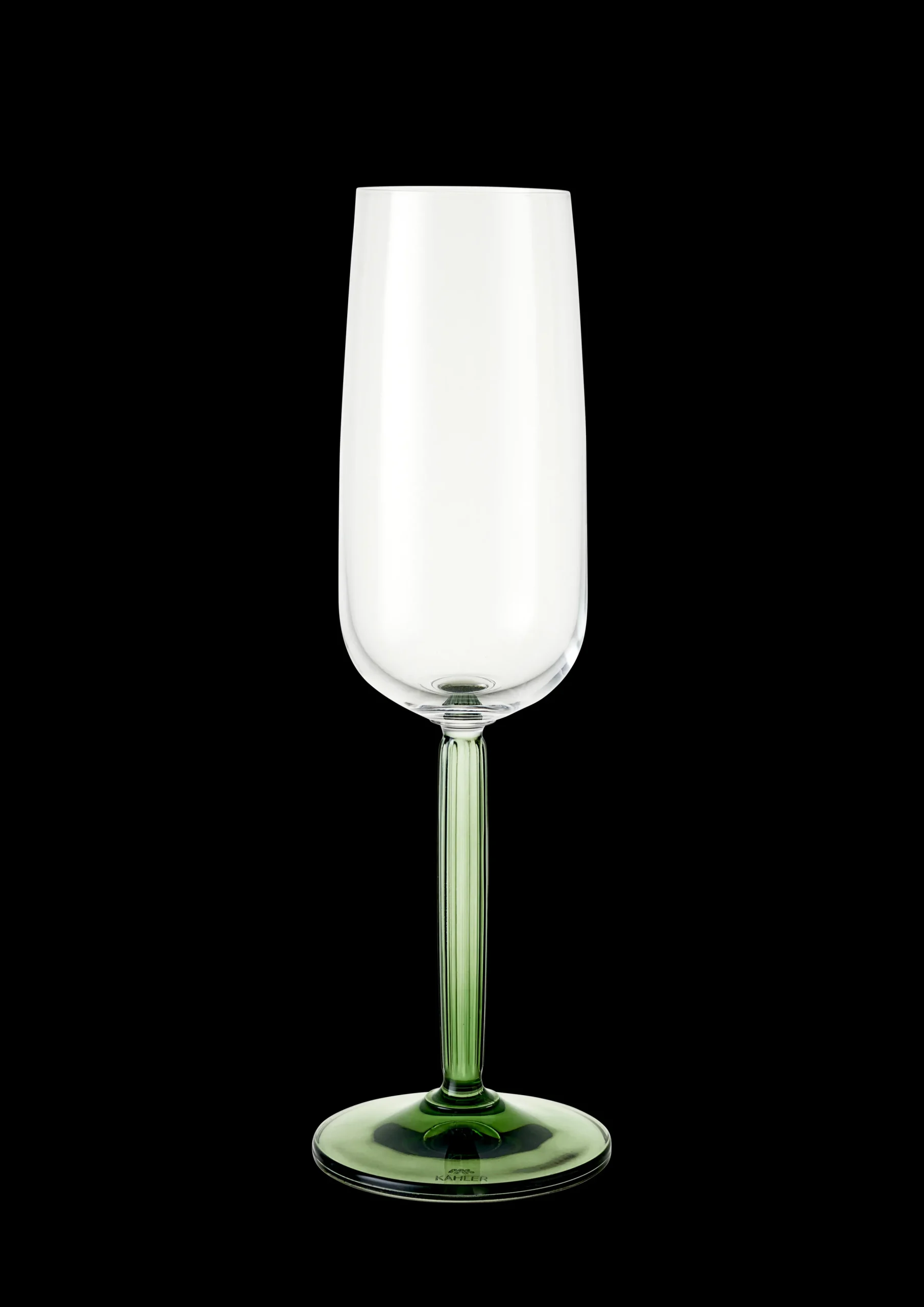 Kähler Hammershøi Champagneglass 24 cl grønn 2 stk.