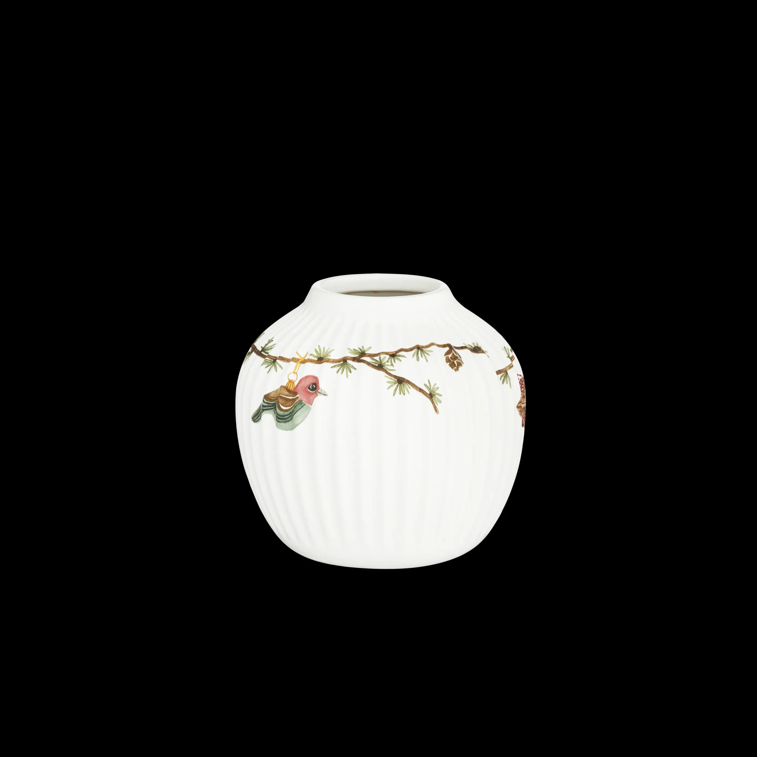 Kähler Hammershøi Christmas Vase H13 hvit m. deko