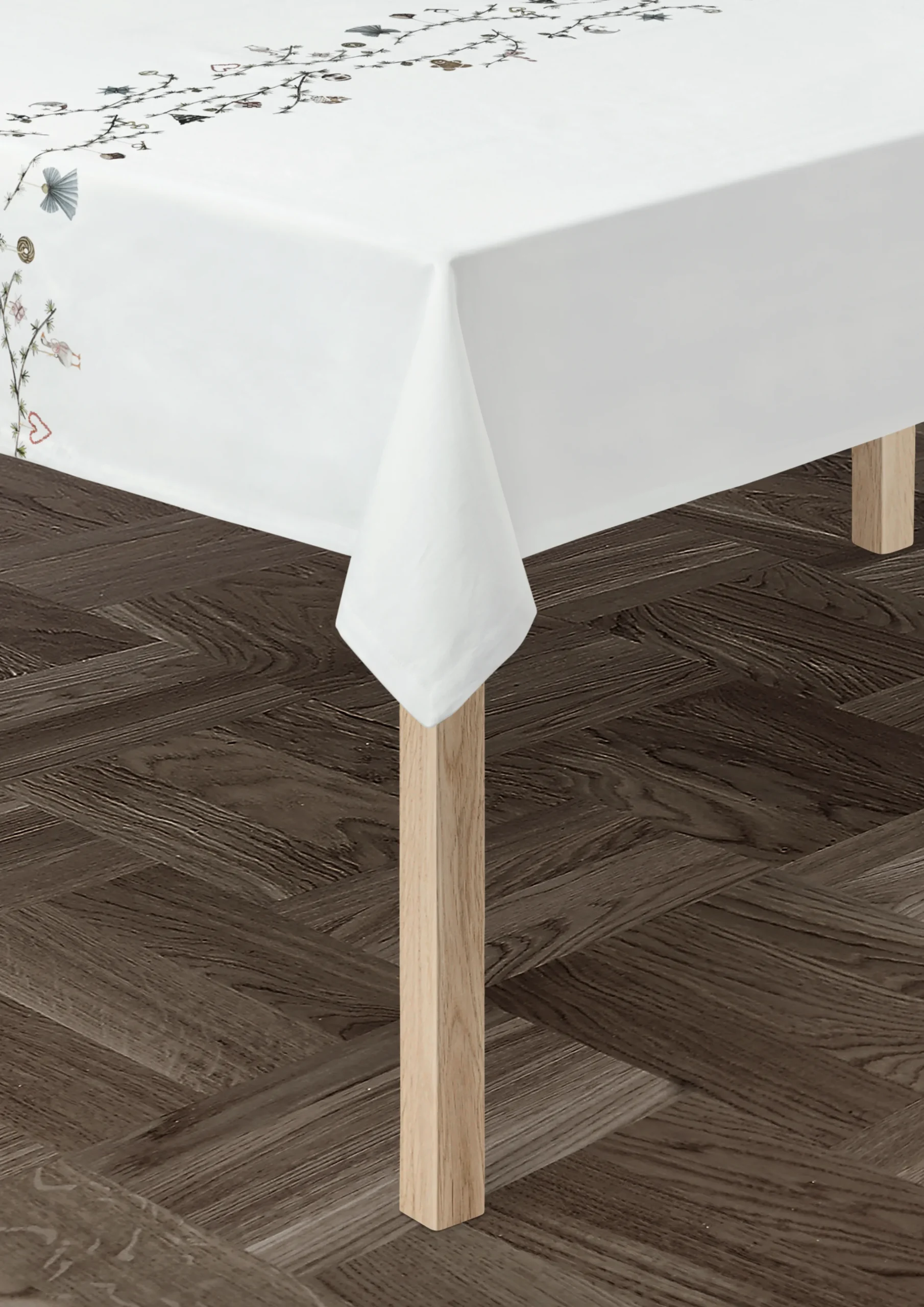 Kähler Hammershøi Christmas Duk 150x370 cm hvit m. deko
