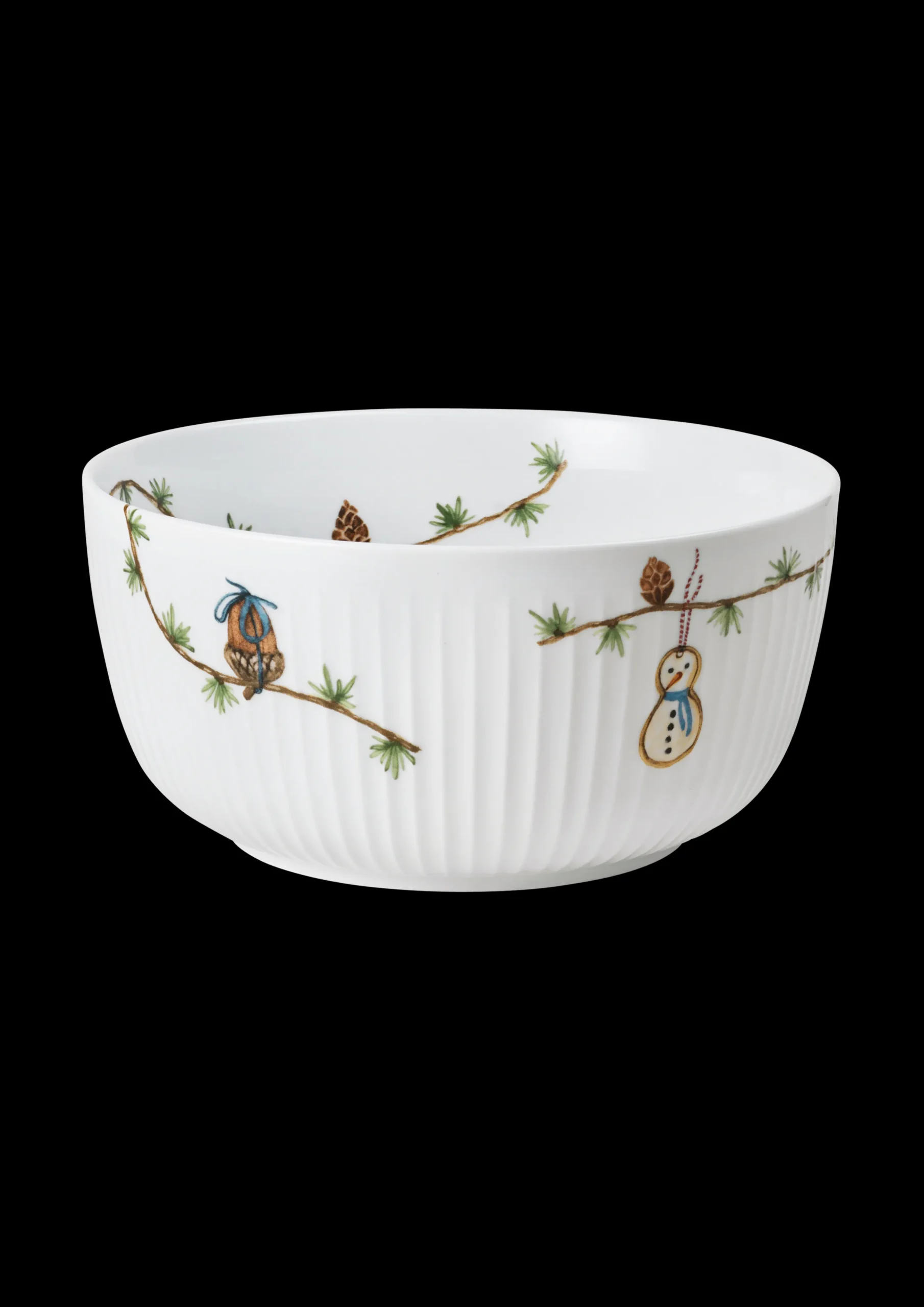 Kähler Hammershøi Christmas Skål Ø21 cm hvit m. deko
