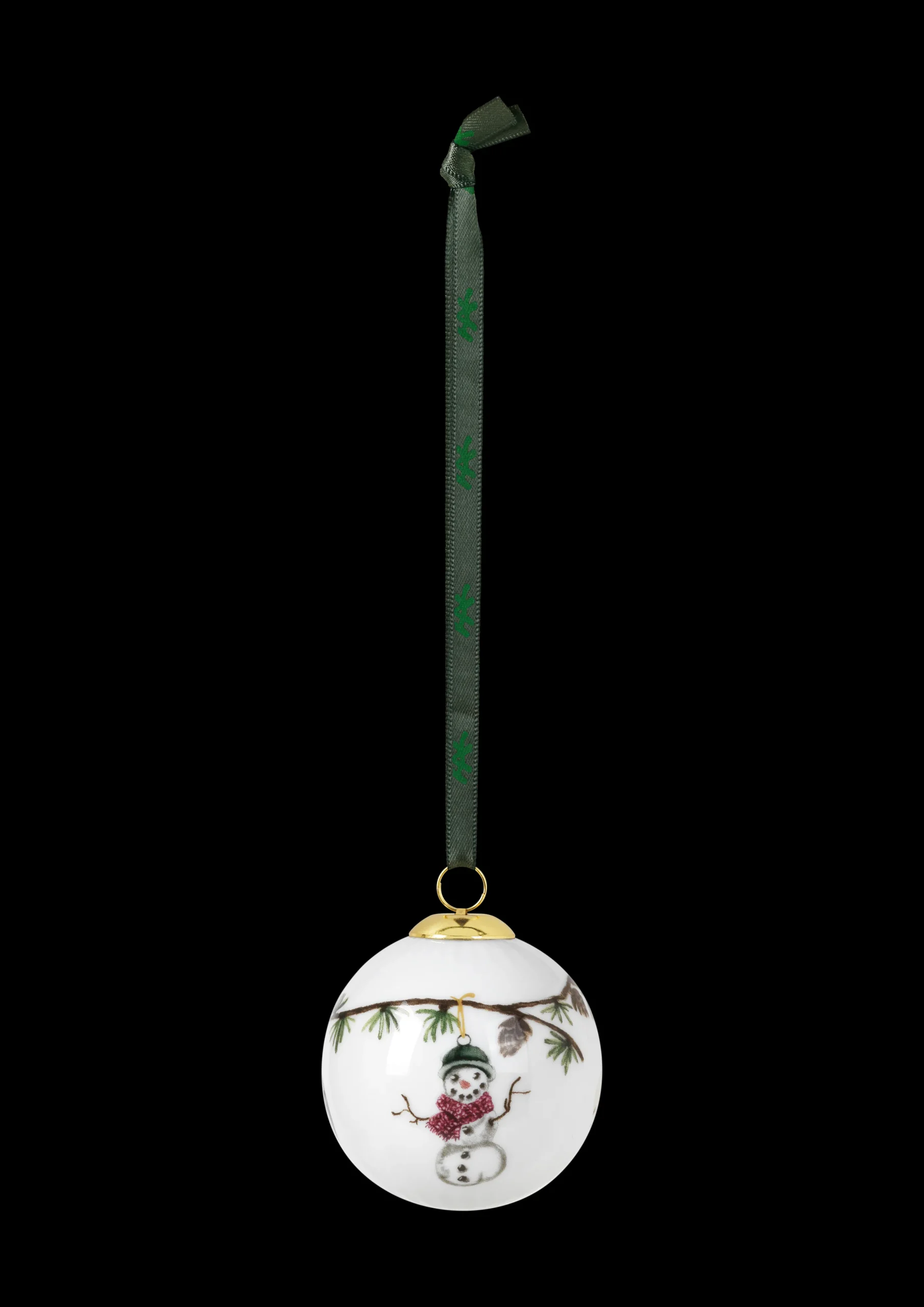 Kähler Hammershøi Christmas Kule 2020 Ø6 cm hvit m. deko