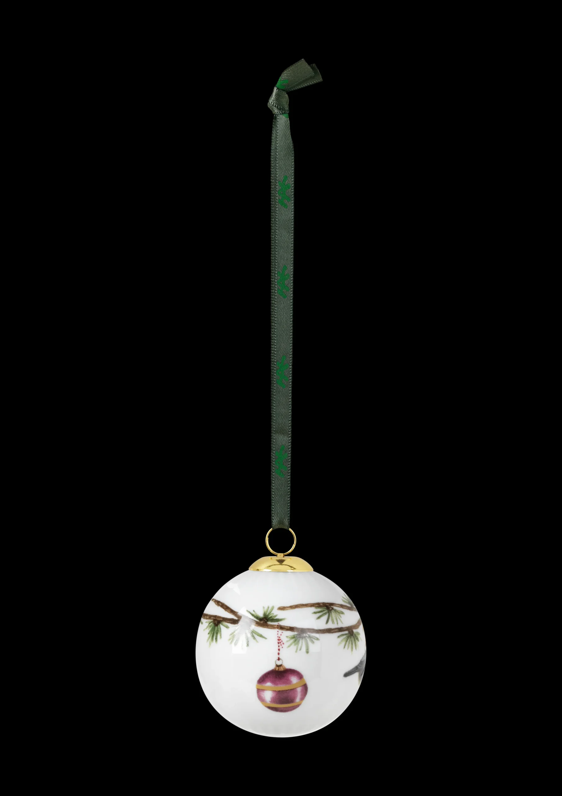 Kähler Hammershøi Christmas Kule 2019 Ø6 cm hvit m. deko
