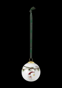 Kähler Hammershøi Christmas Kule 2019 Ø6 cm hvit m. deko
