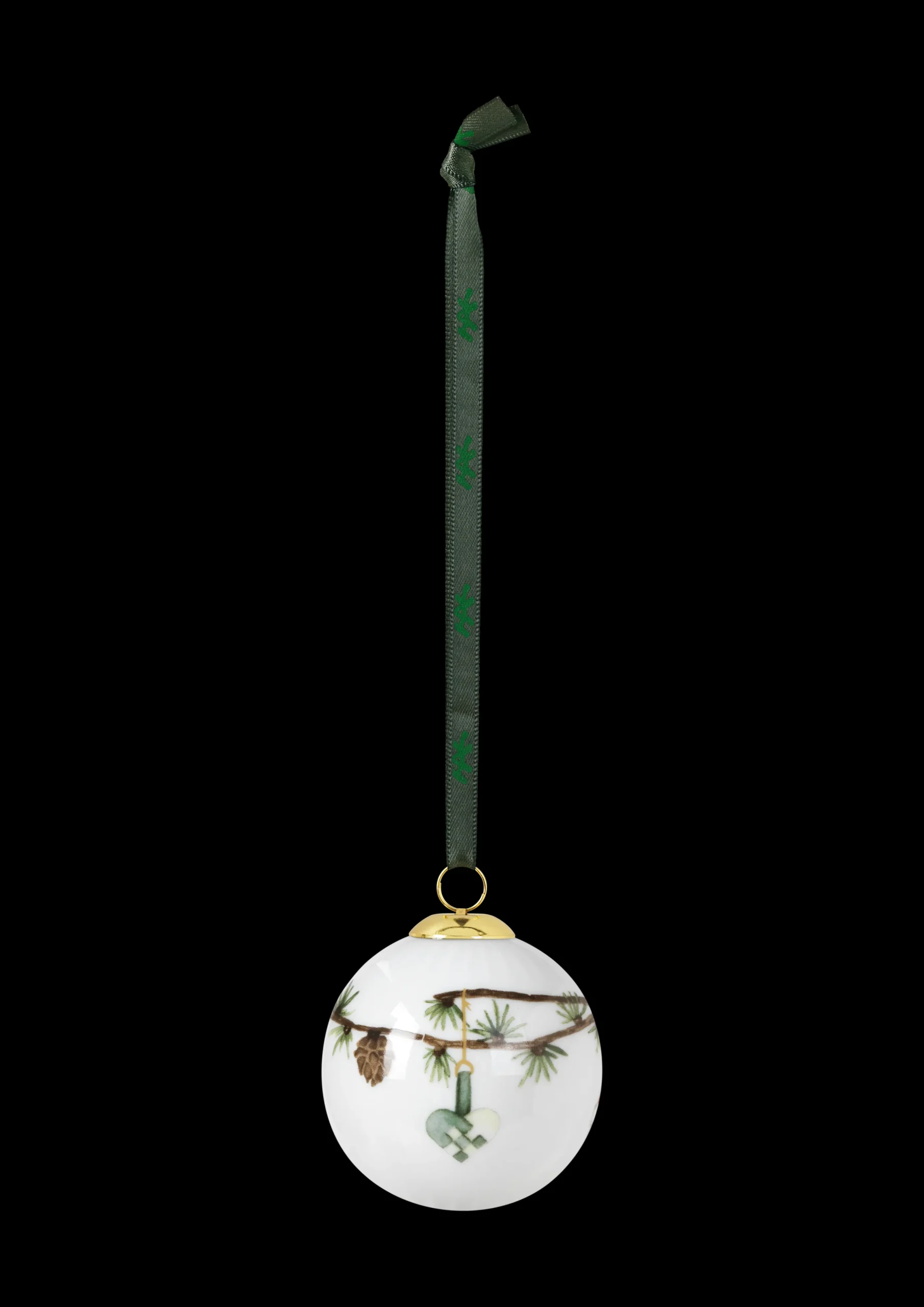 Kähler Hammershøi Christmas Kule 2019 Ø6 cm hvit m. deko