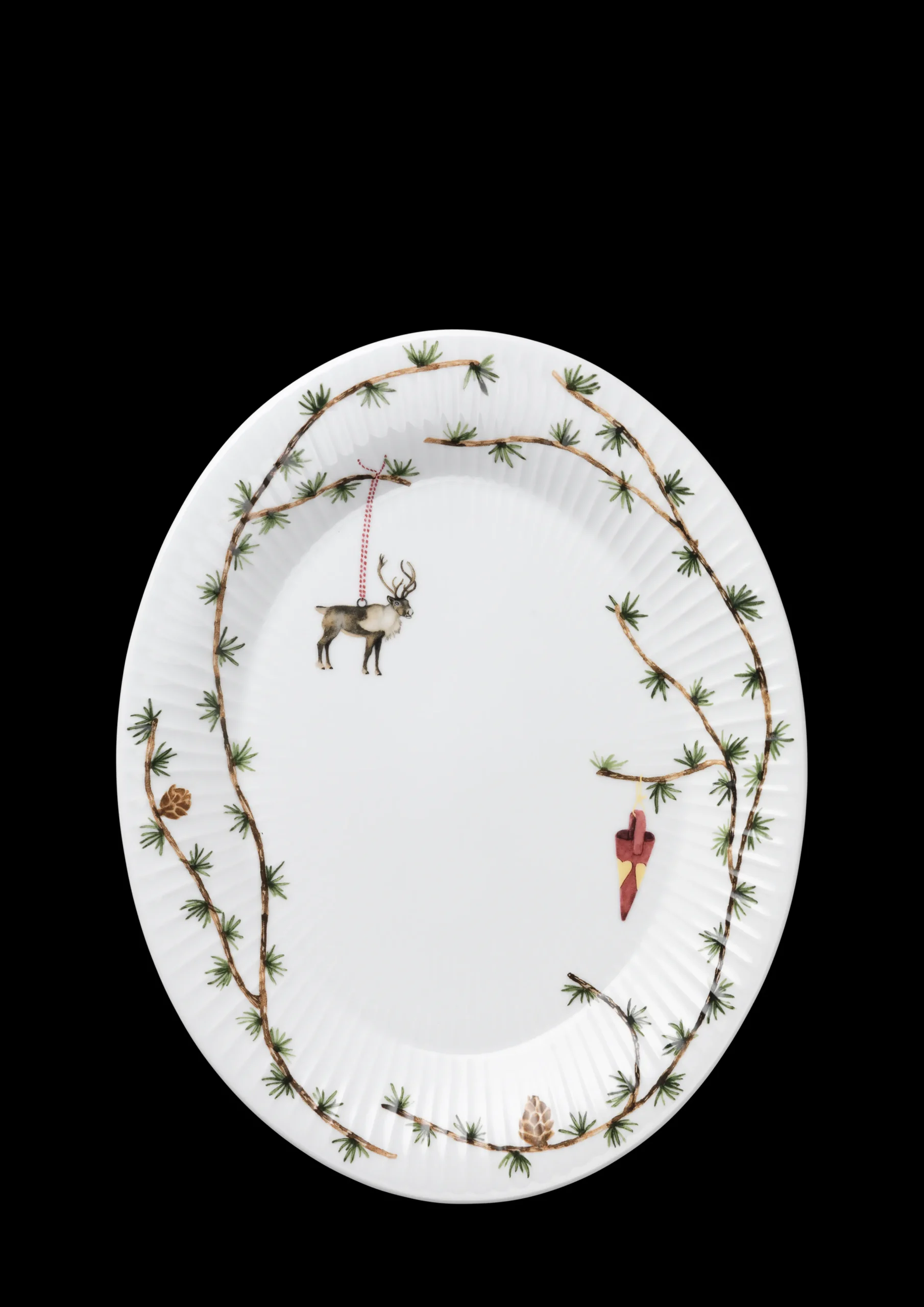 Kähler Hammershøi Christmas Oval bord skål 34x27