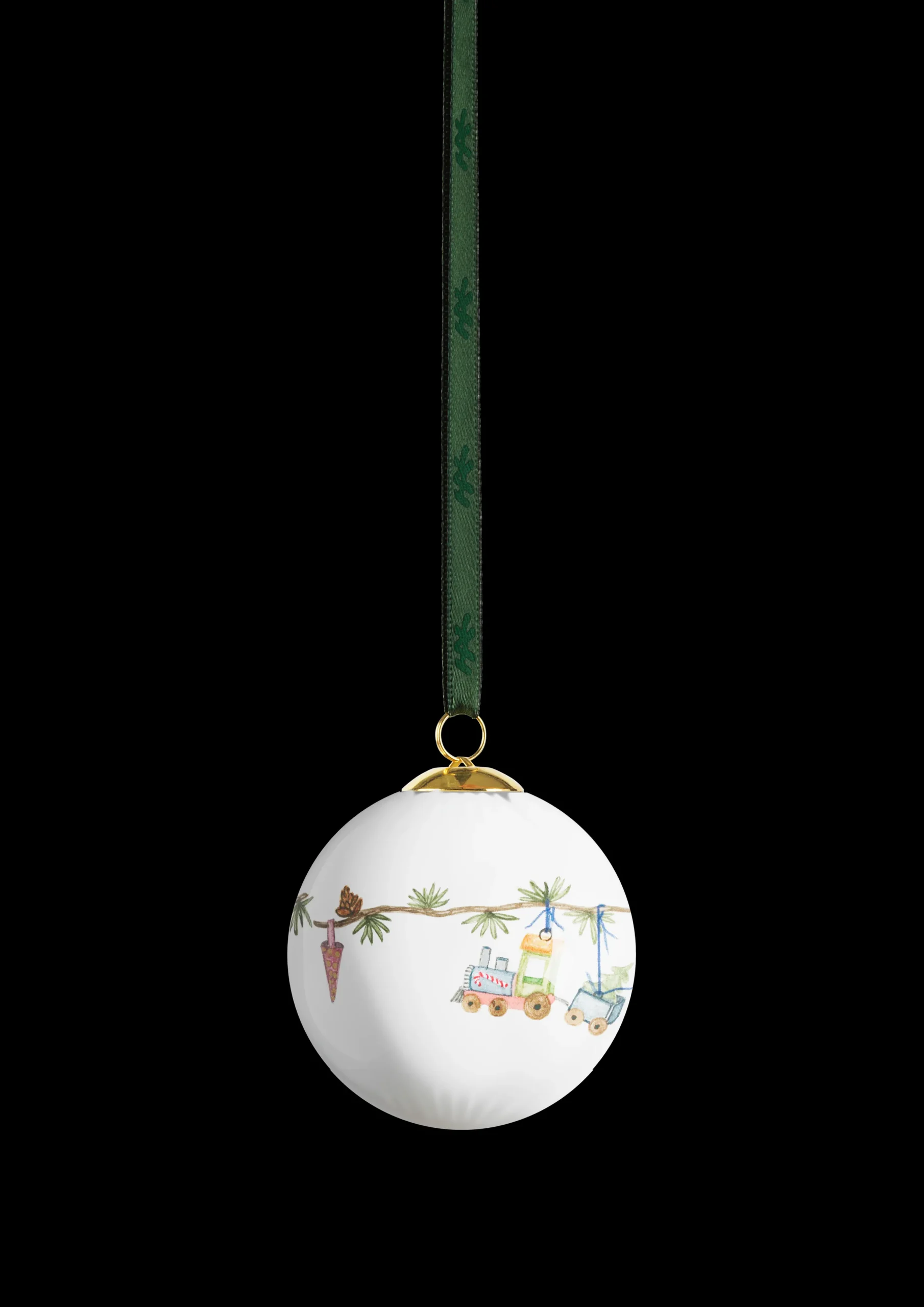 Kähler Hammershøi Christmas Kule 2024 Ø6 cm hvit m. deko