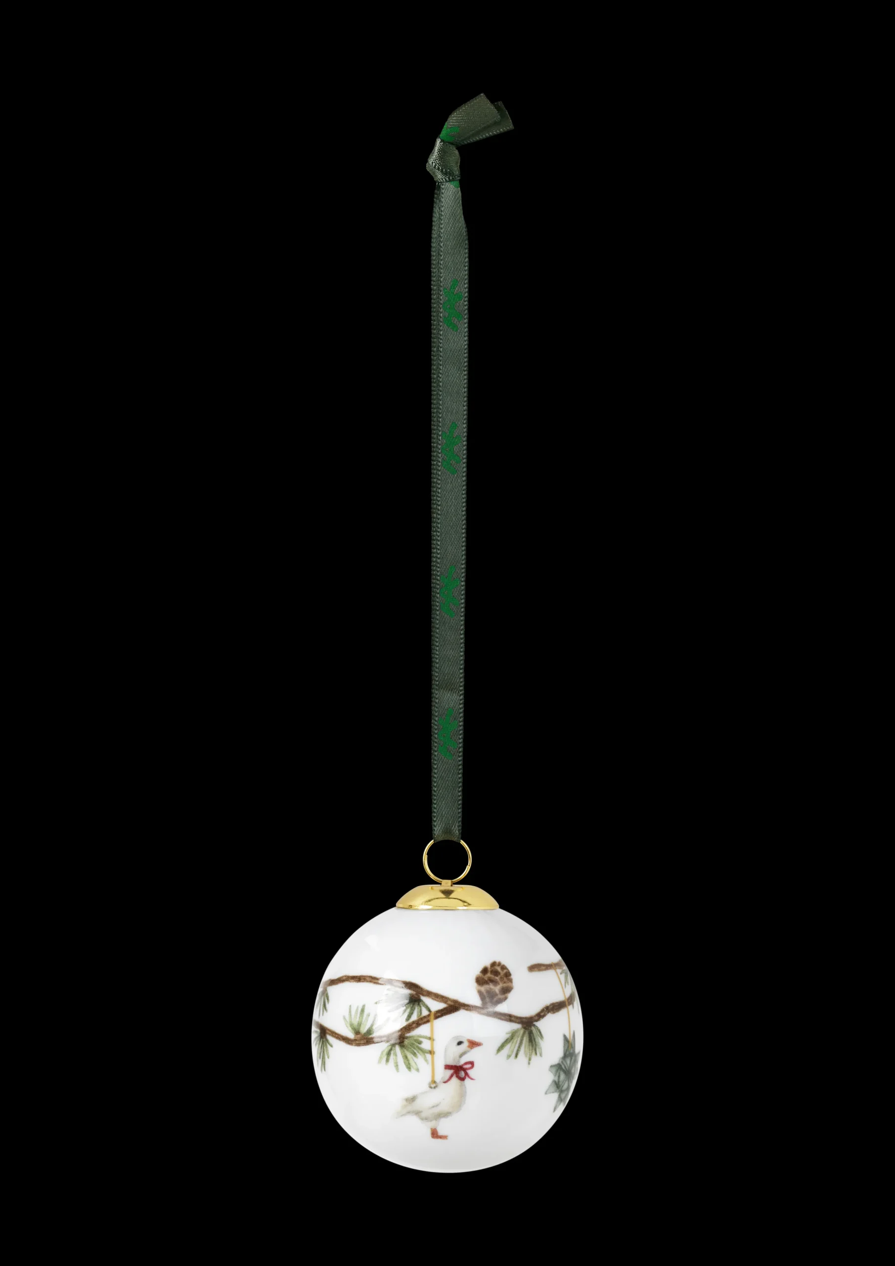 Kähler Hammershøi Christmas Kule 2018 Ø6 cm hvit m. deko