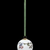 Kähler Hammershøi Christmas Kule 2023 Ø6 cm hvit m. deko