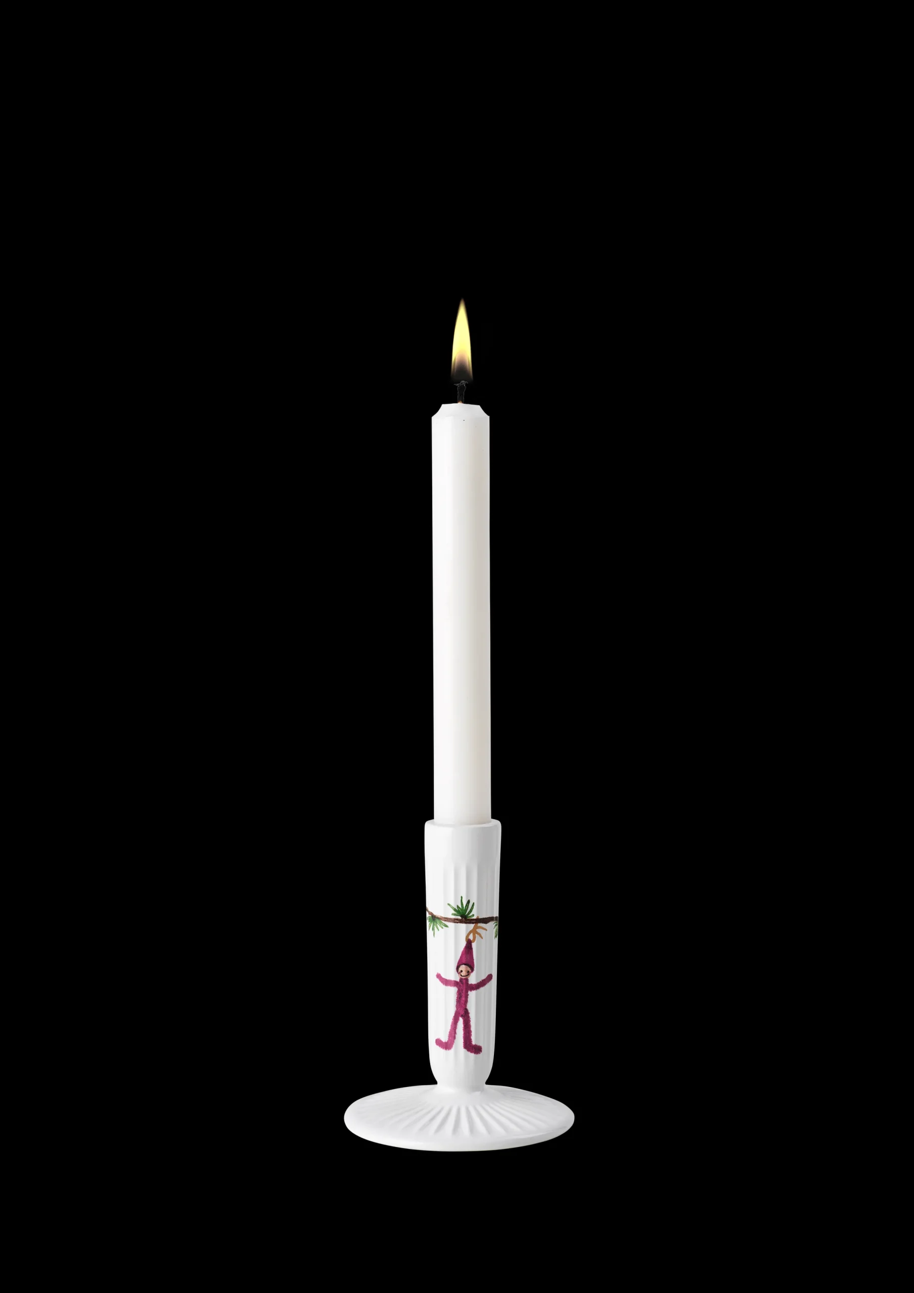 Kähler Hammershøi Christmas Lysestake H12 hvit m. deko