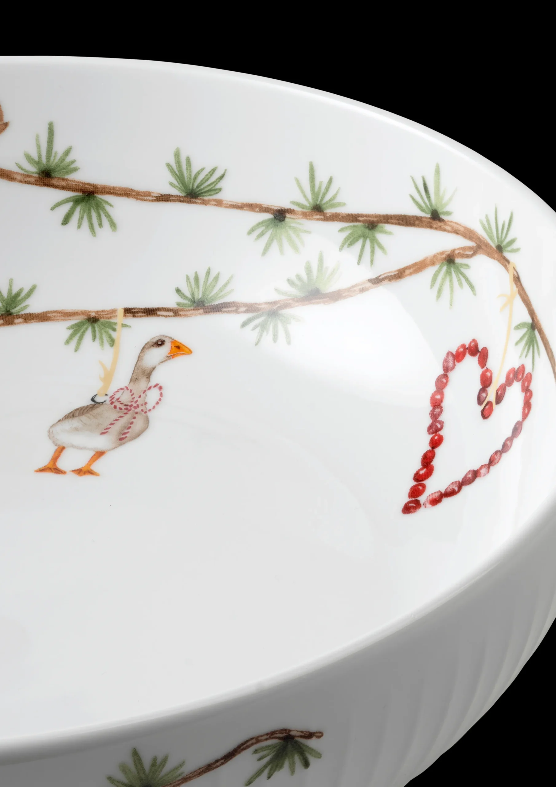 Kähler Hammershøi Christmas Skål Ø30 cm hvit m. deko