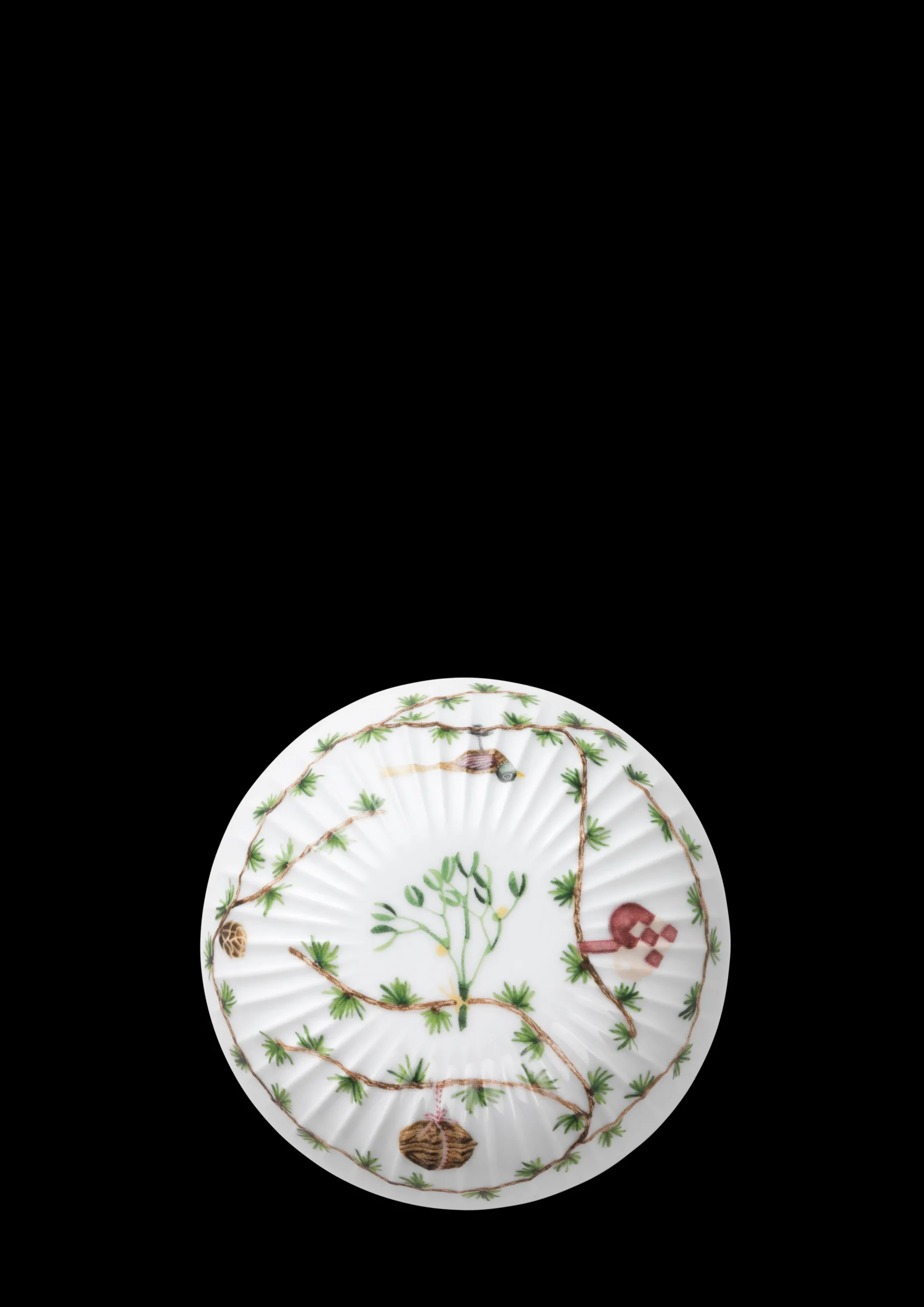 Kähler Hammershøi Christmas Bonbonnier Ø12 cm hvit m. deko