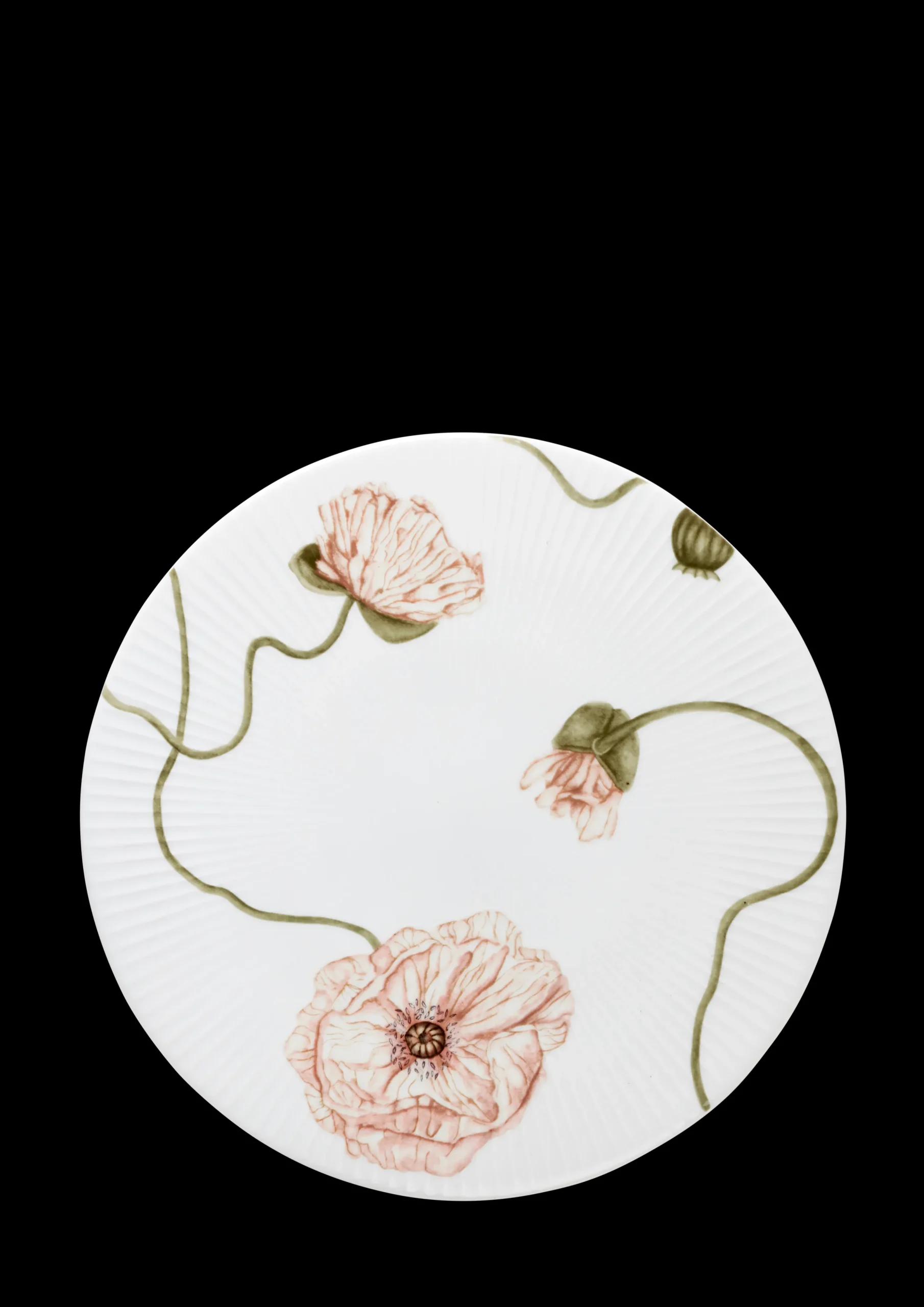 Kähler Hammershøi Poppy Kakefat Ø30 cm hvit m. deko