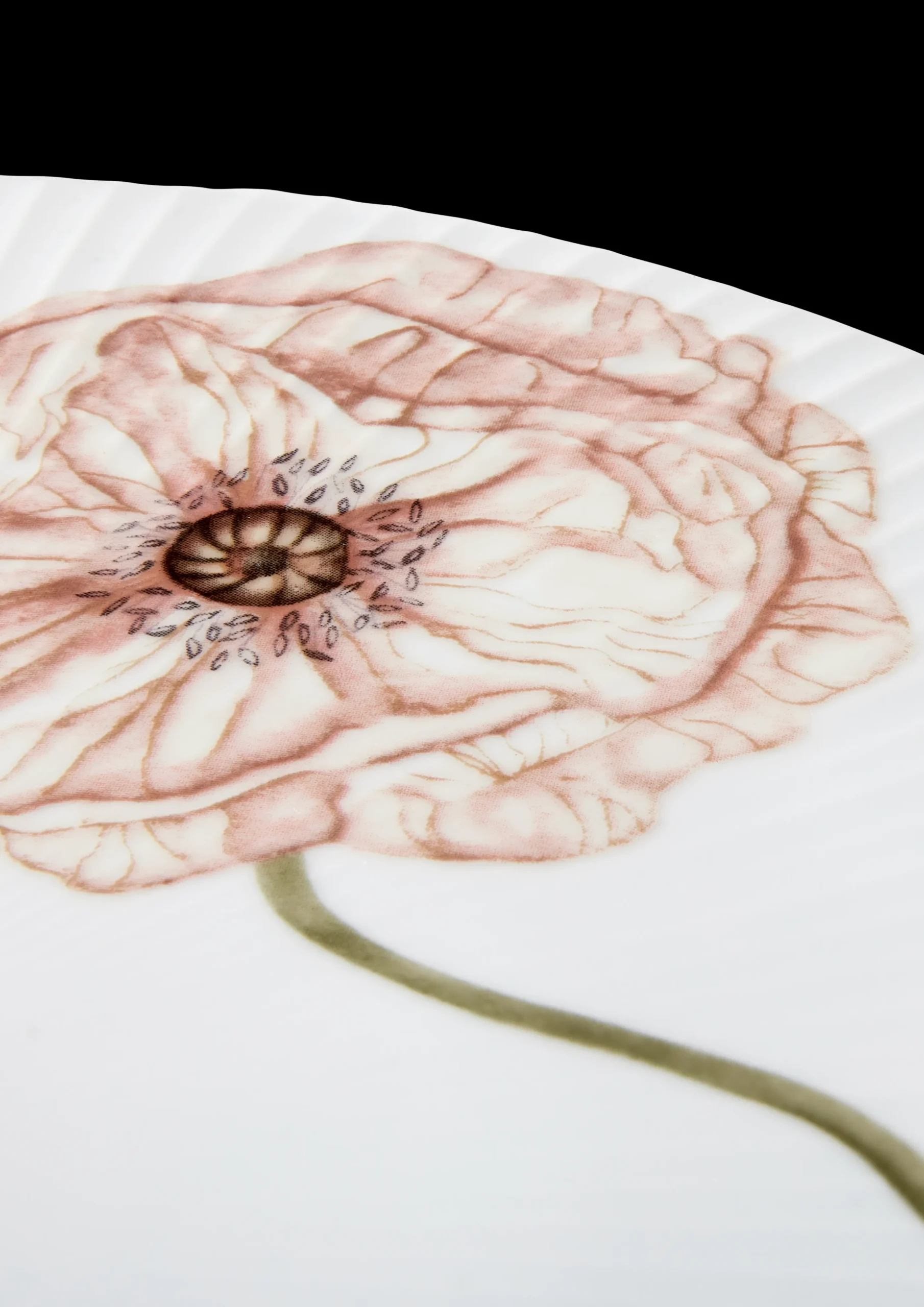 Kähler Hammershøi Poppy Kakefat Ø30 cm hvit m. deko