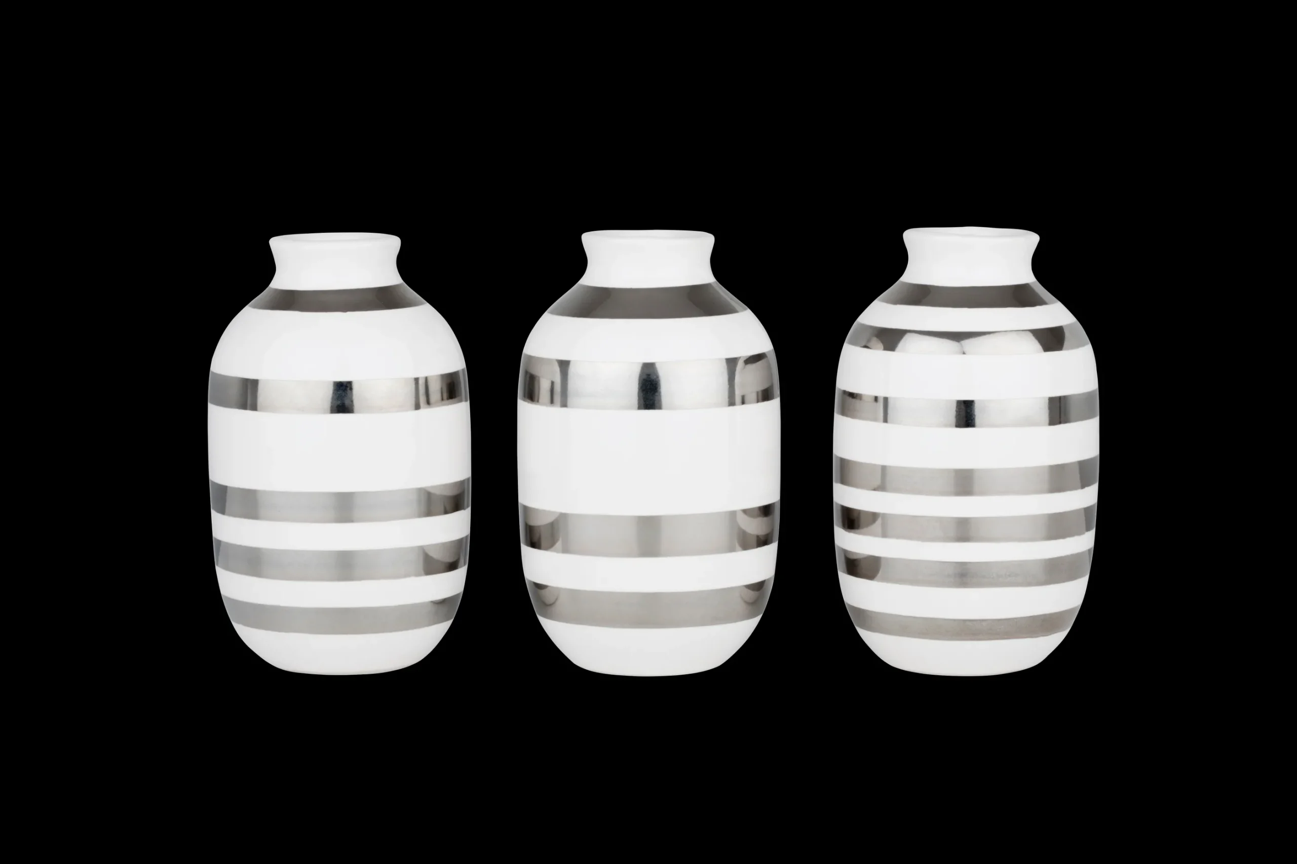 Kähler Omaggio Vase miniatyr sølv 3 stk. (15350)