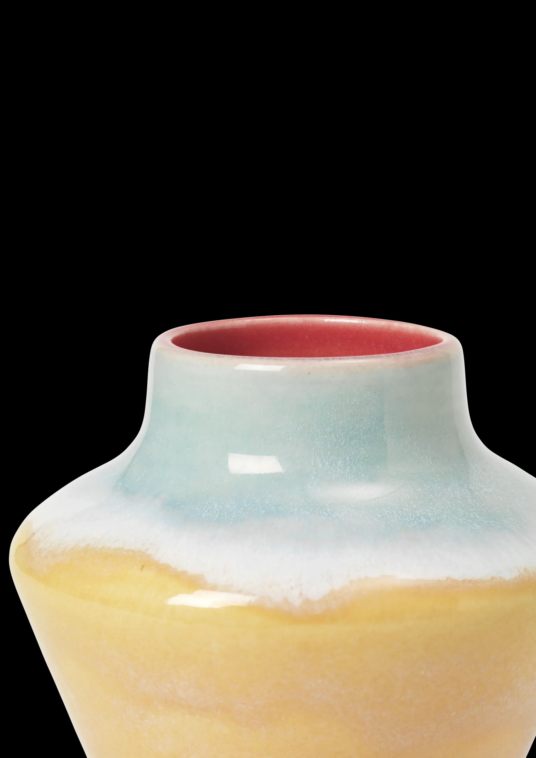 Kähler Poppery Vase H12 cm pink/mint/gul - Kjøp nå