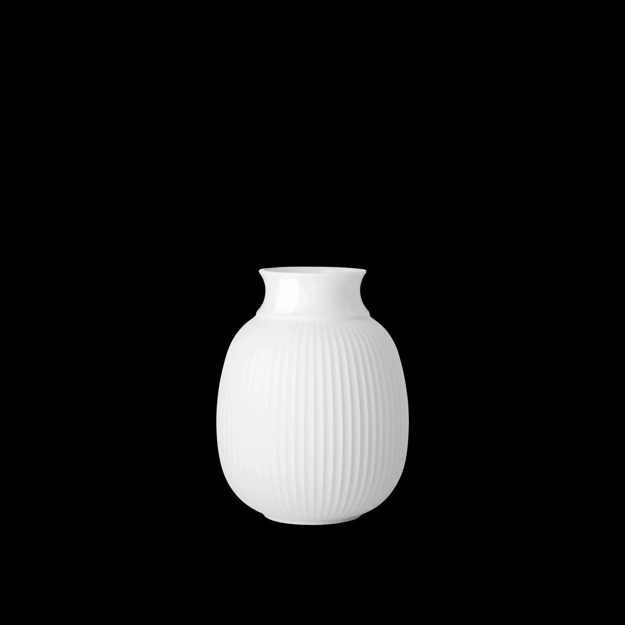 Lyngby Porcelæn Curve Vase H12.5 hvit porselen