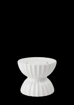 Lyngby Porcelæn Lyngby Tura Telyslykt Ø8 cm hvit - Kjøb her