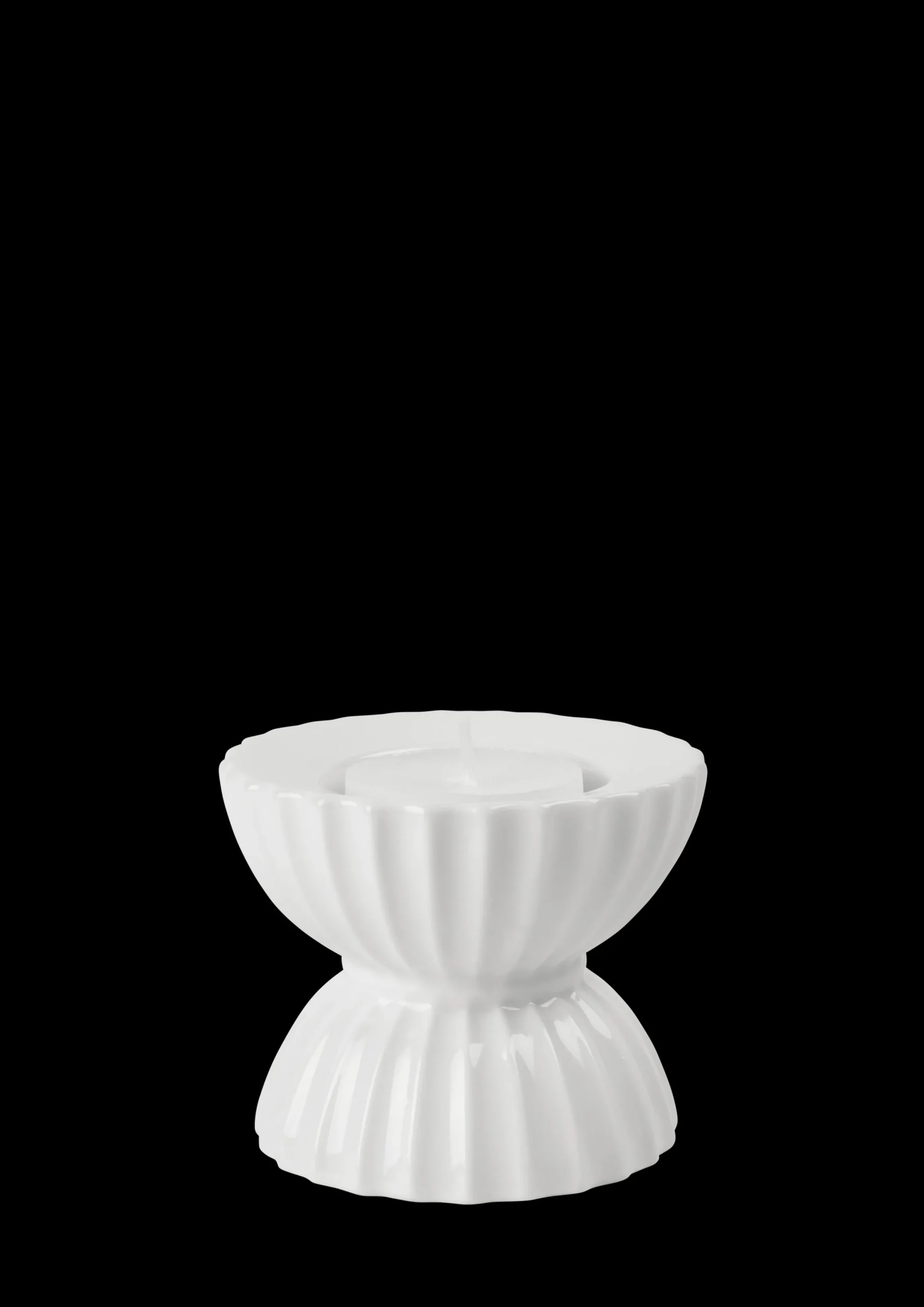 Lyngby Porcelæn Lyngby Tura Telyslykt Ø8 cm hvit - Kjøb her