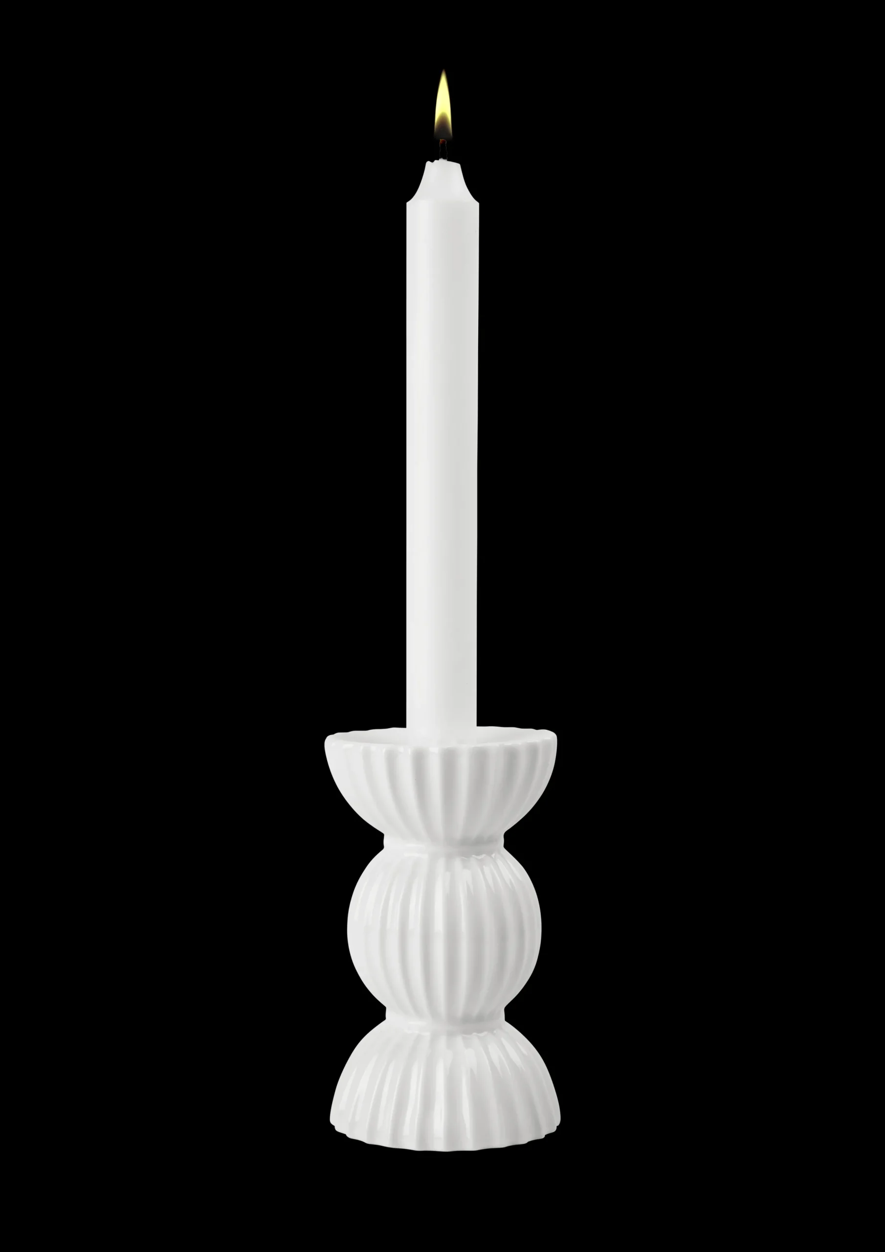 Lyngby Porcelæn Lyngby Tura Lysestake H14 cm hvit - Kjøb her