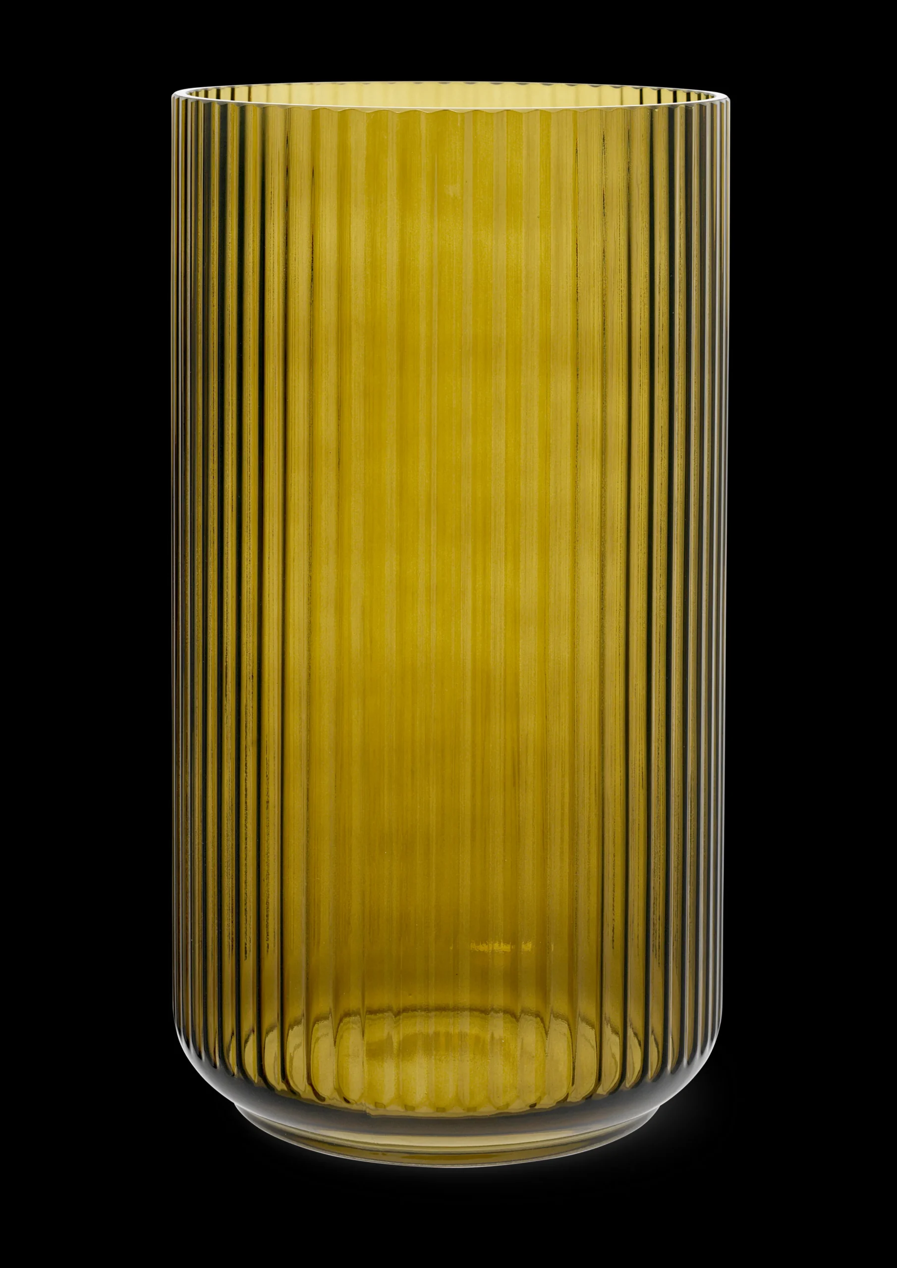 Lyngby Porcelæn Lyngby Vase H38 olivengrønn glass