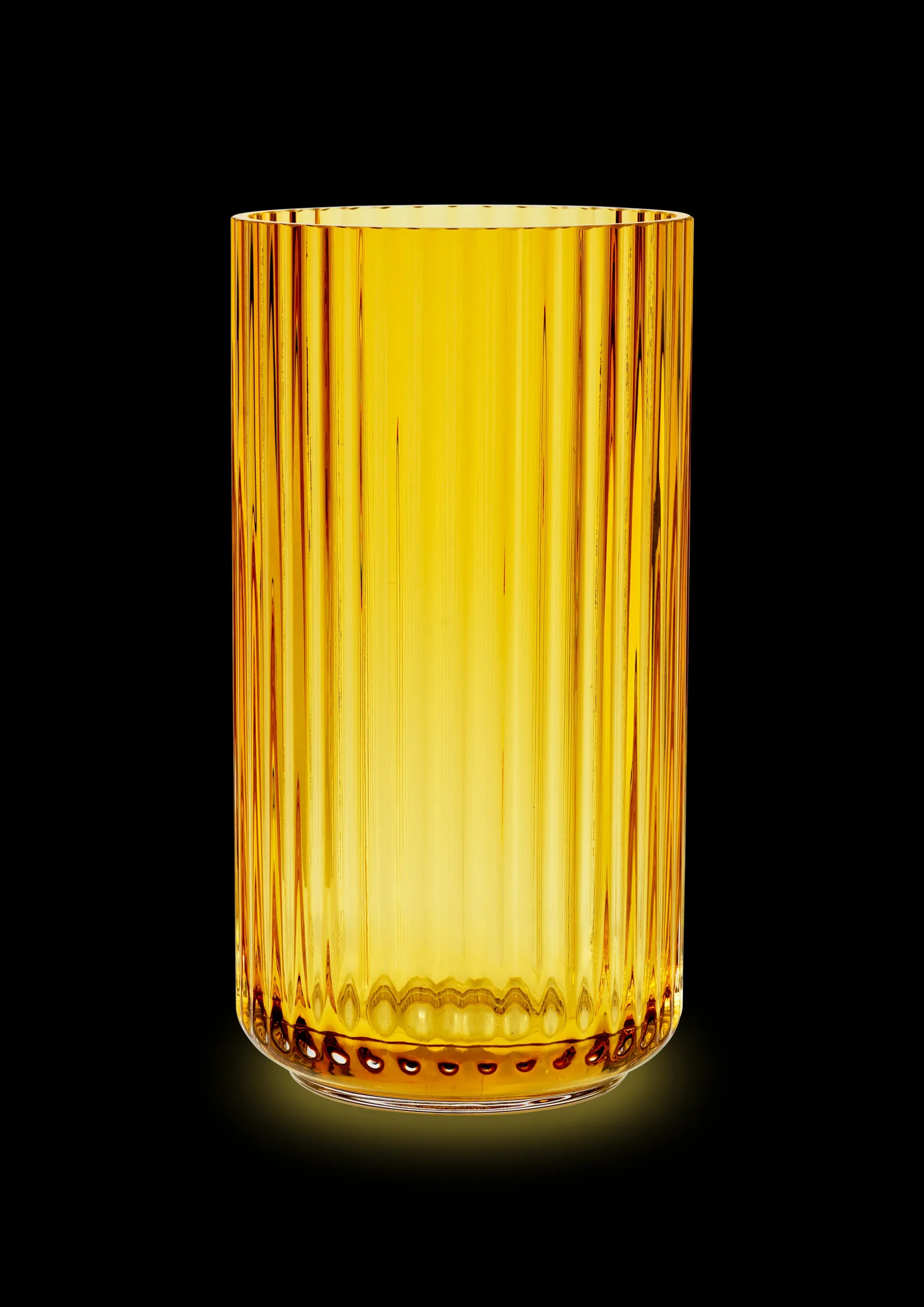 Lyngby Porcelæn Lyngby Vase H20.5 amber munnblåst glass