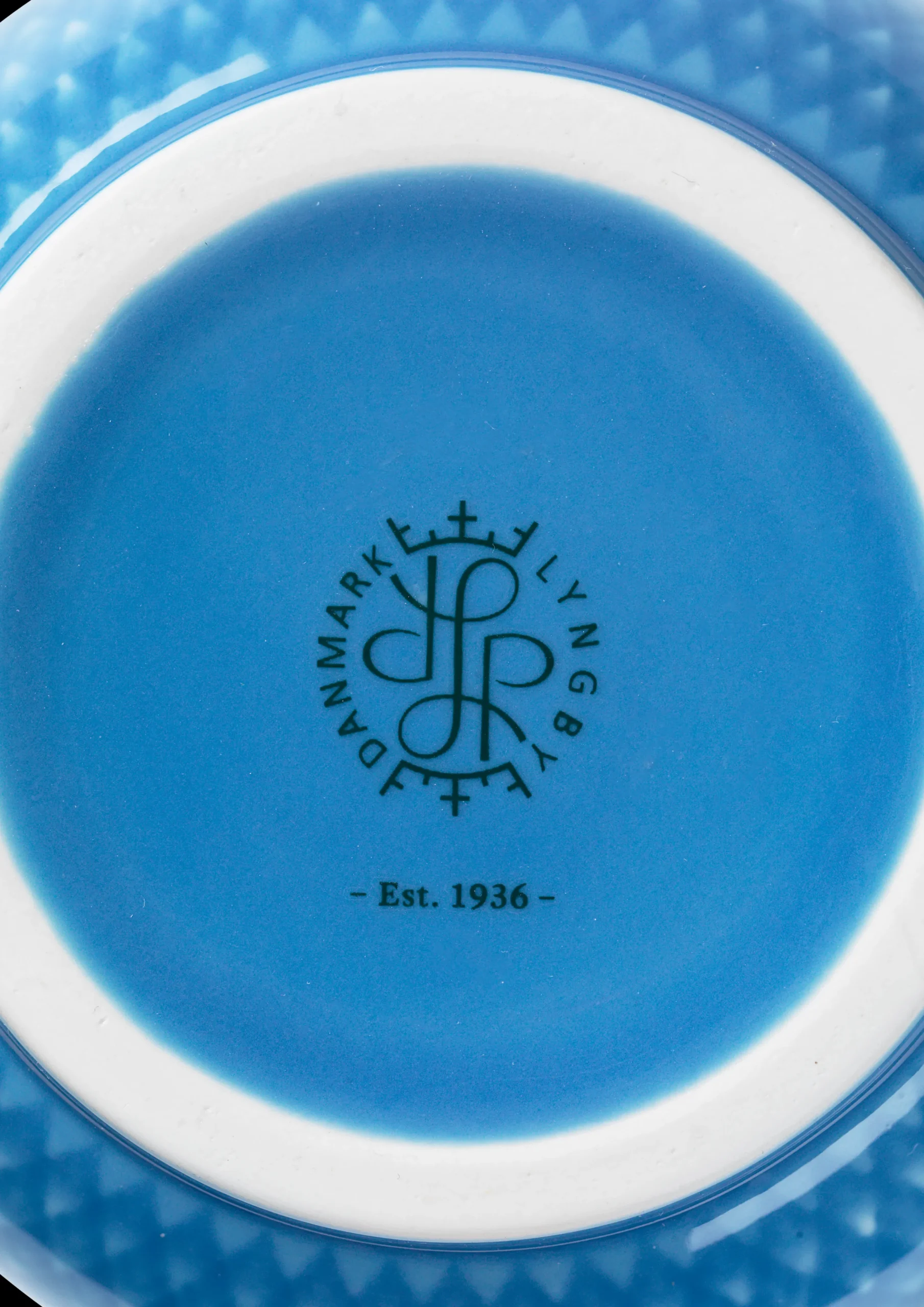 Lyngby Porcelæn Rhombe Color Vase H20 cm blå porselen