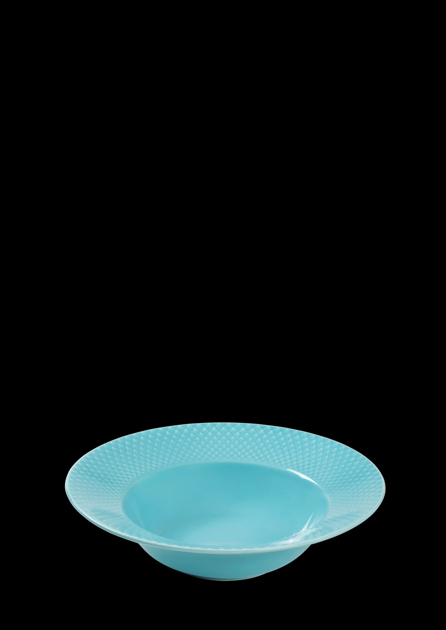 Lyngby Porcelæn Rhombe Color Dyp tallerken Ø24.5 cm turkis