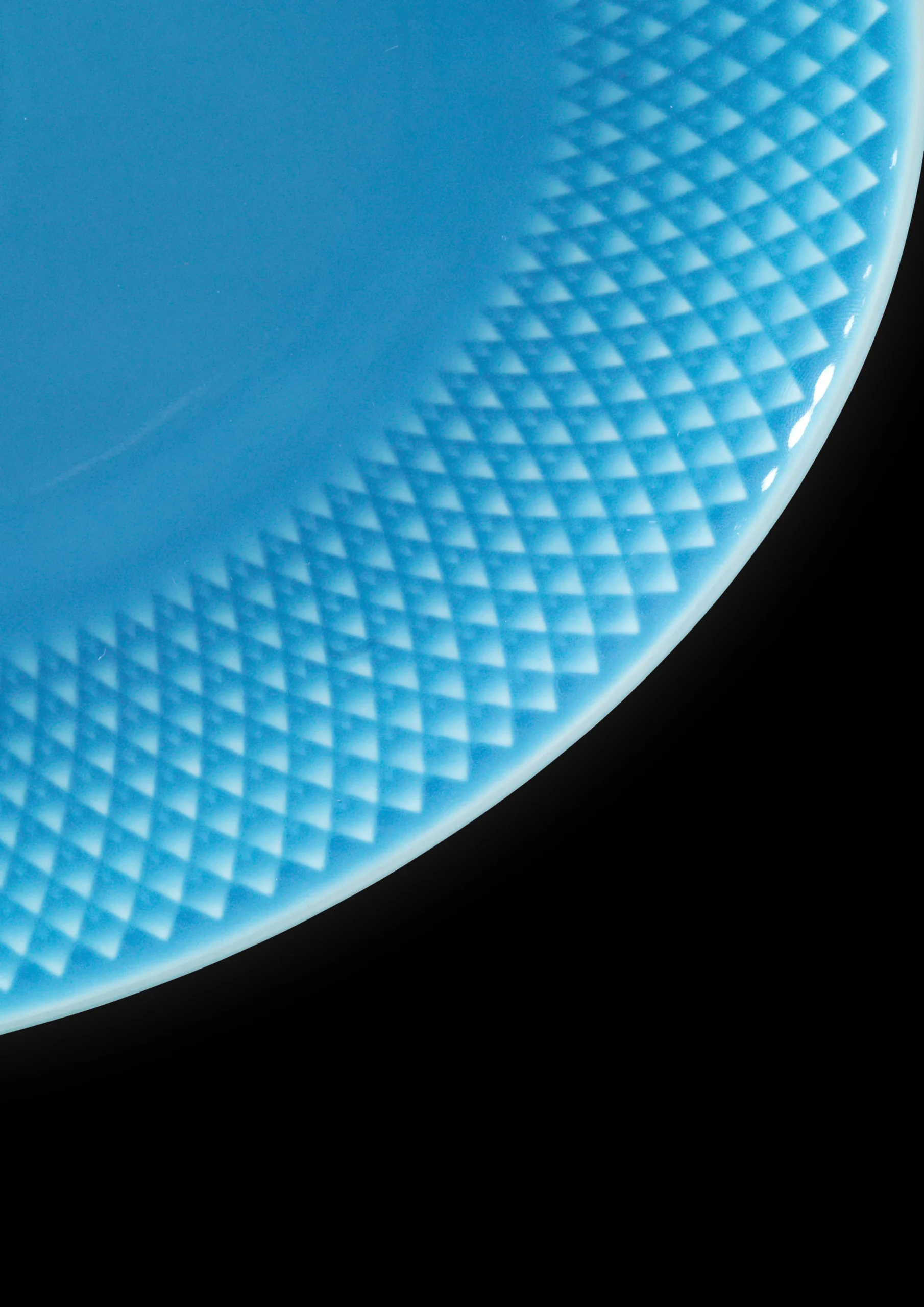Lyngby Porcelæn Rhombe Color Oval serveringsfat blå