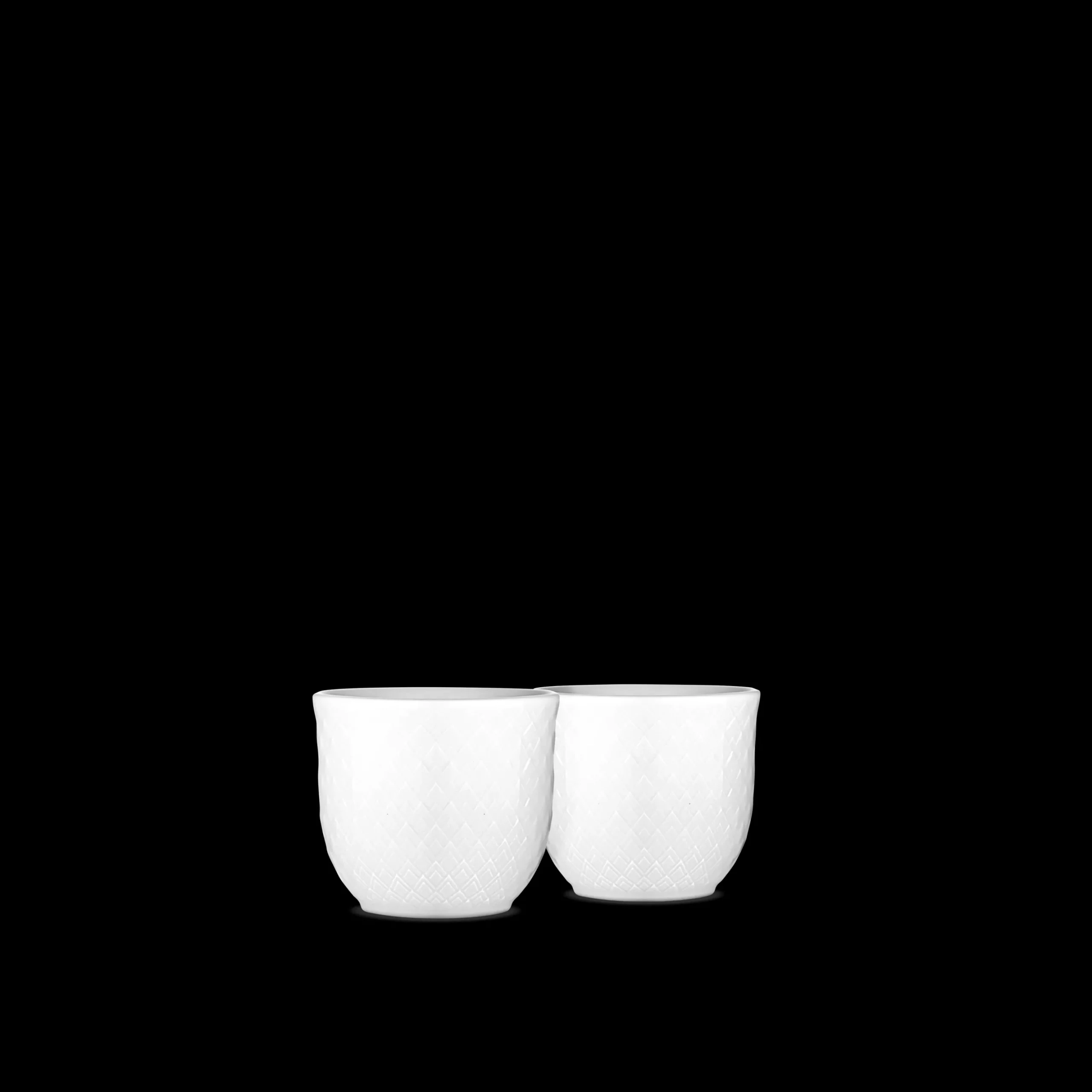 Lyngby Porcelæn Rhombe Eggeglass Ø5 cm hvit 2 stk.