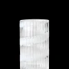 Lyngby Porcelæn Vase H15.5 cm swirl white munnblåst glass