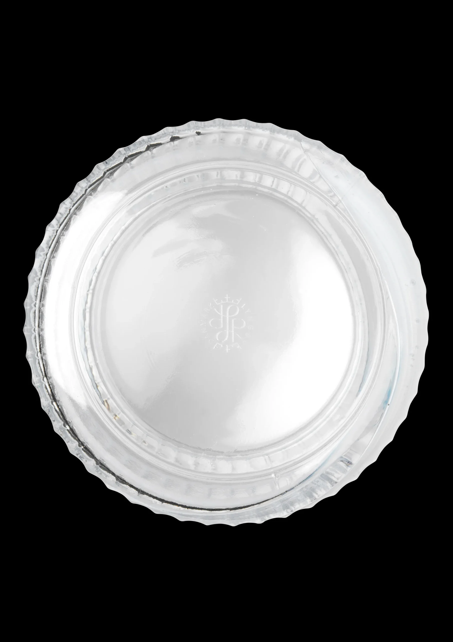 Lyngby Porcelæn Vase H25 cm swirl white munnblåst glass