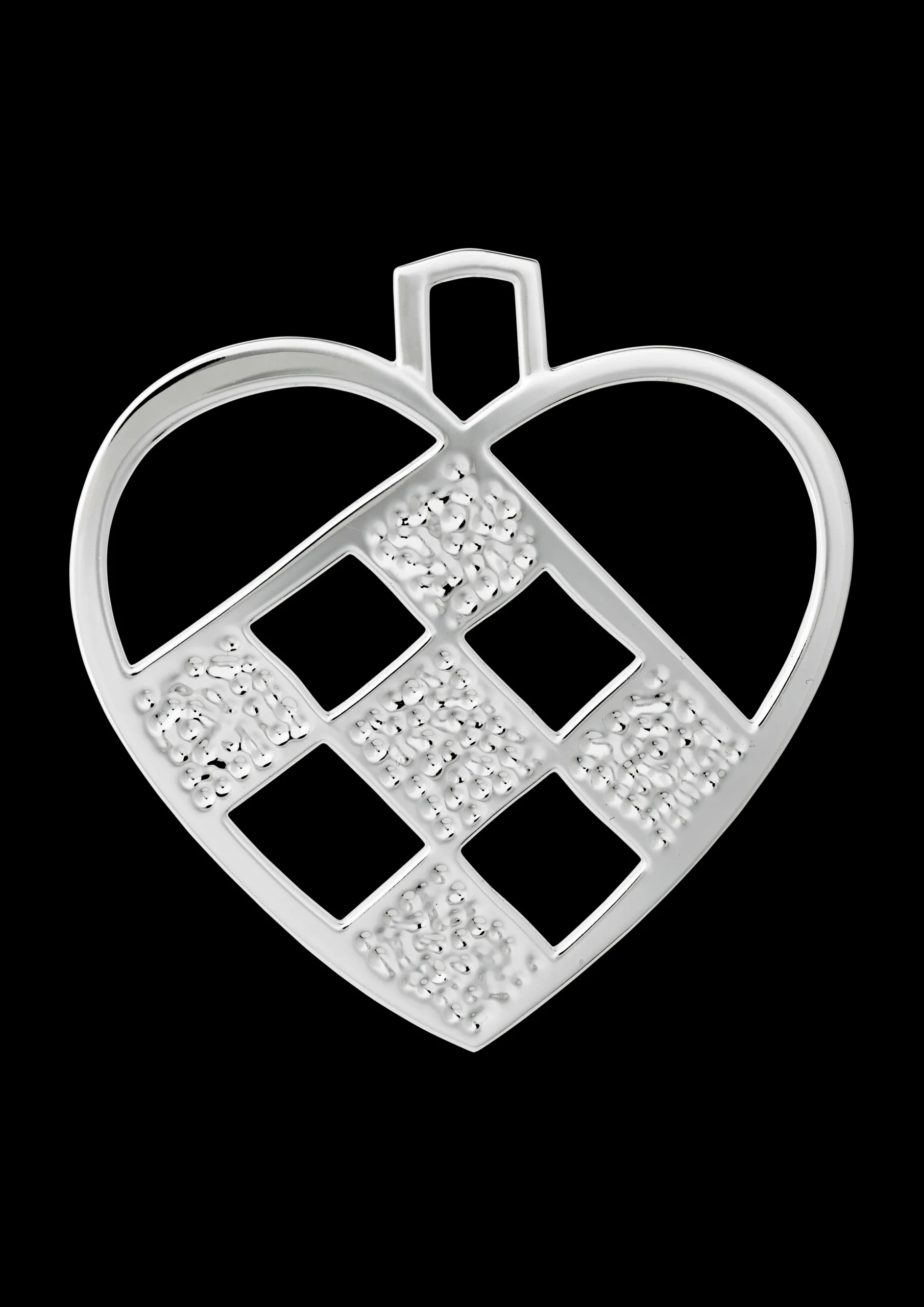 Rosendahl Flettet hjerte H12 forsølvet