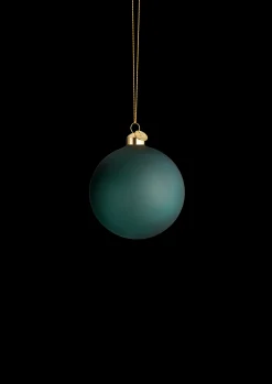 Souvenir Julekule Ø8 cm mørk grønn